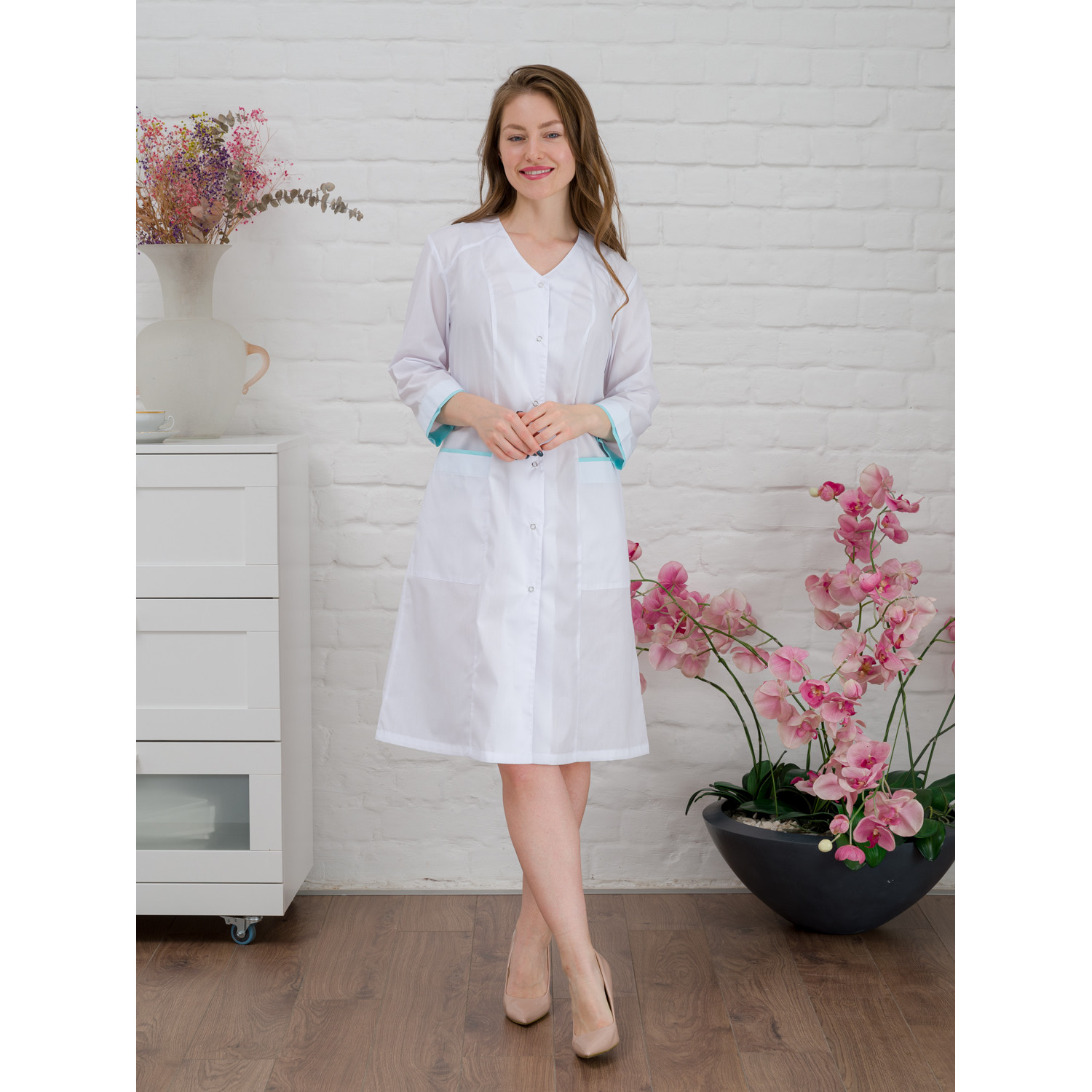 Халат медицинский жен. М-038(2) ткань Тиси