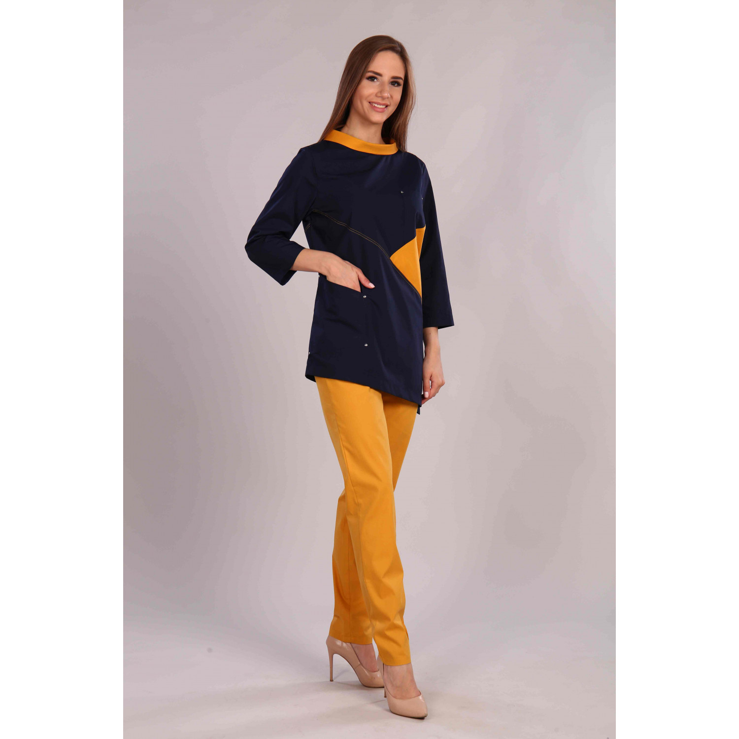 Рубашка мед. жен. М-261 ткань ТиСи