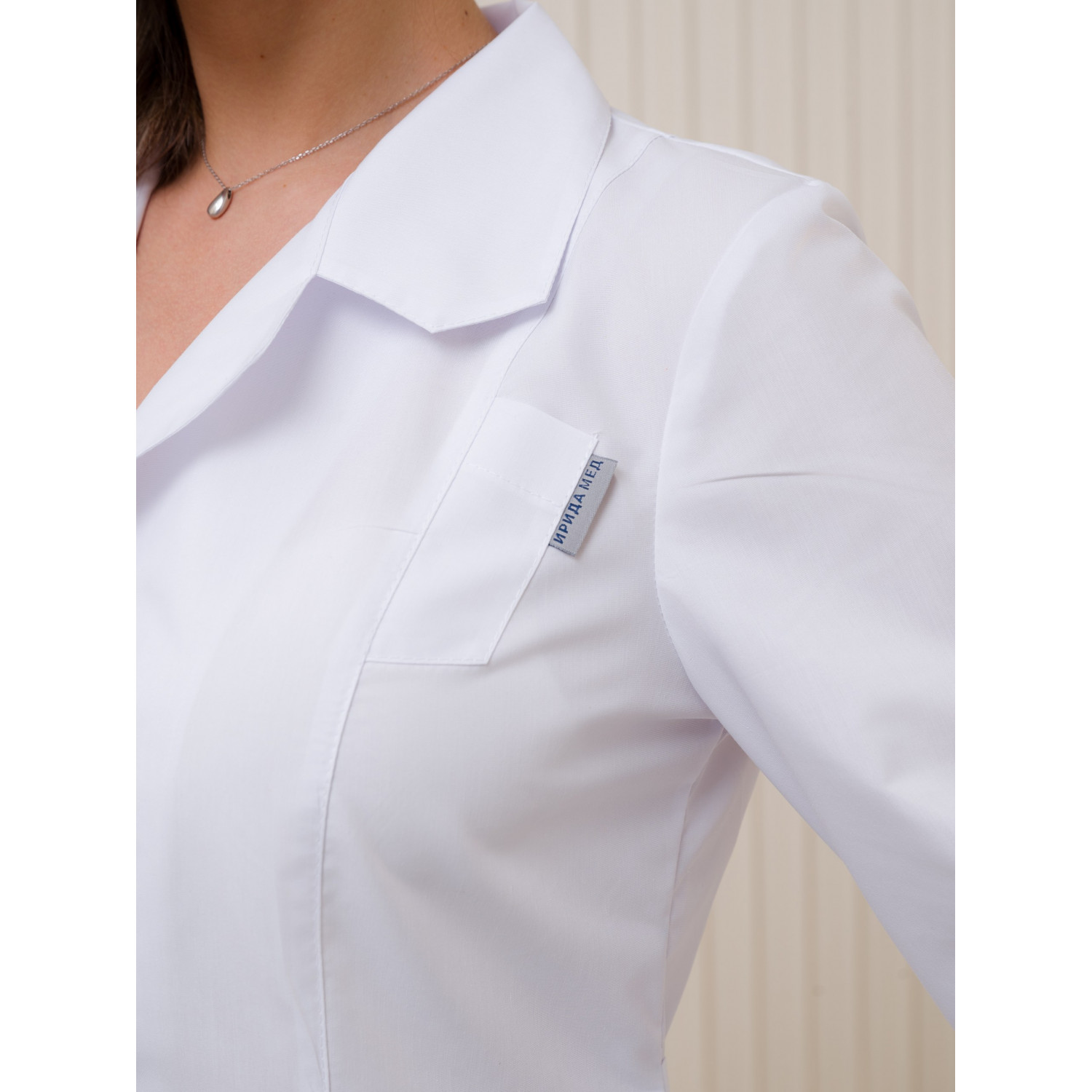 Халат медицинский жен. М-05-0 ткань Вискоза/Стрейч