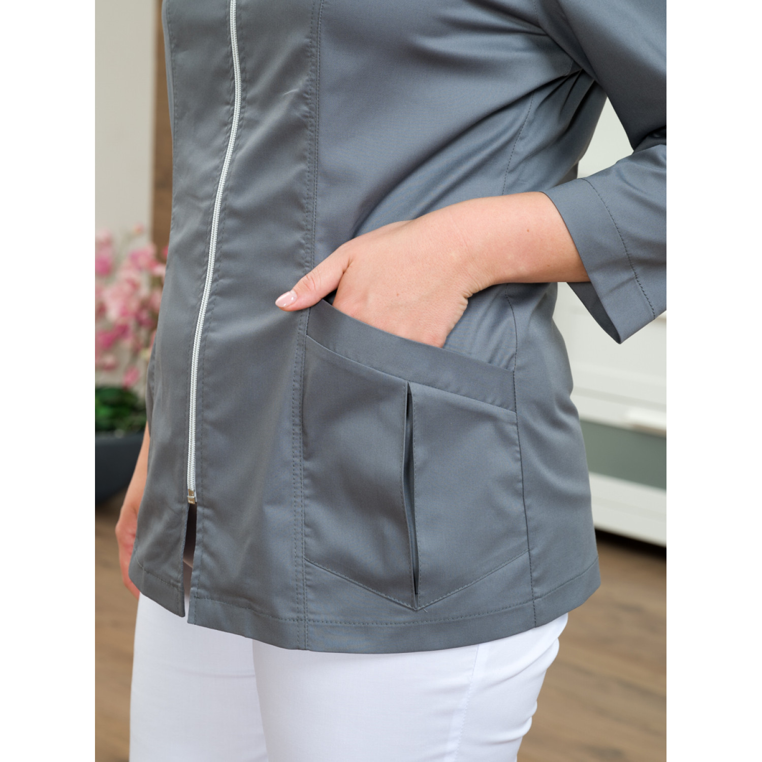 Рубашка мед. жен. М-262-73 ткань Элит-145/Стрейч