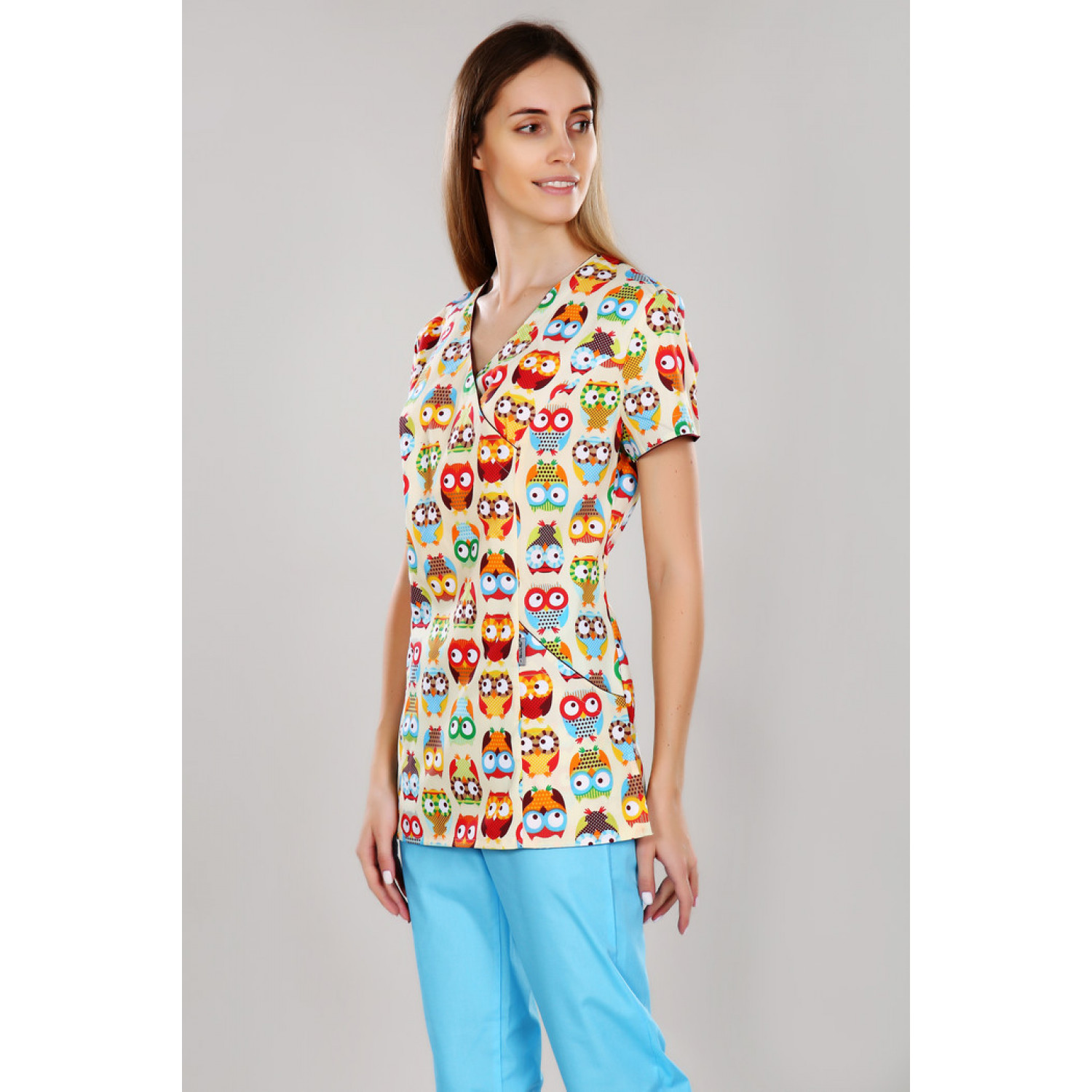 Рубашка мед. М-285П ткань Тиси-Принт