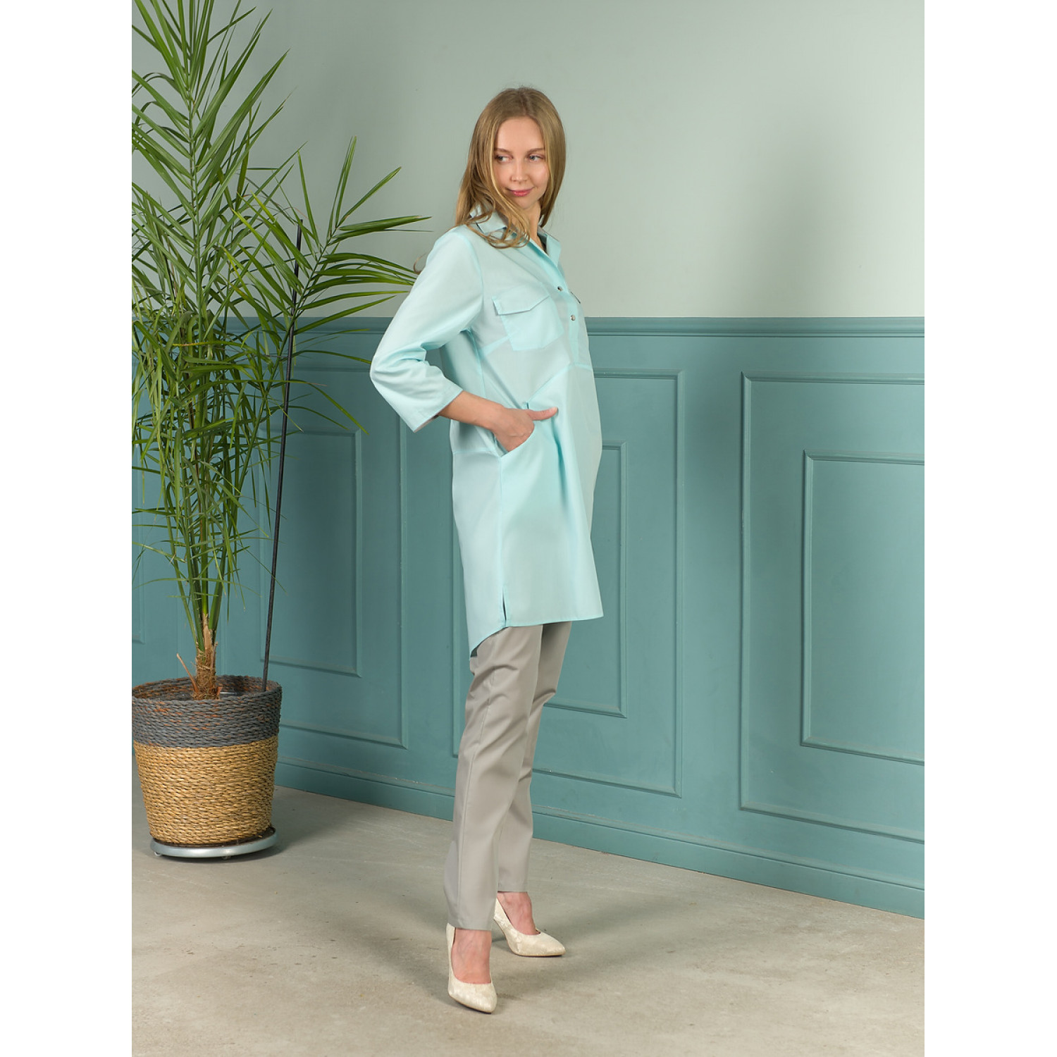 Рубашка медицинская жен. М-245 ткань Тиси