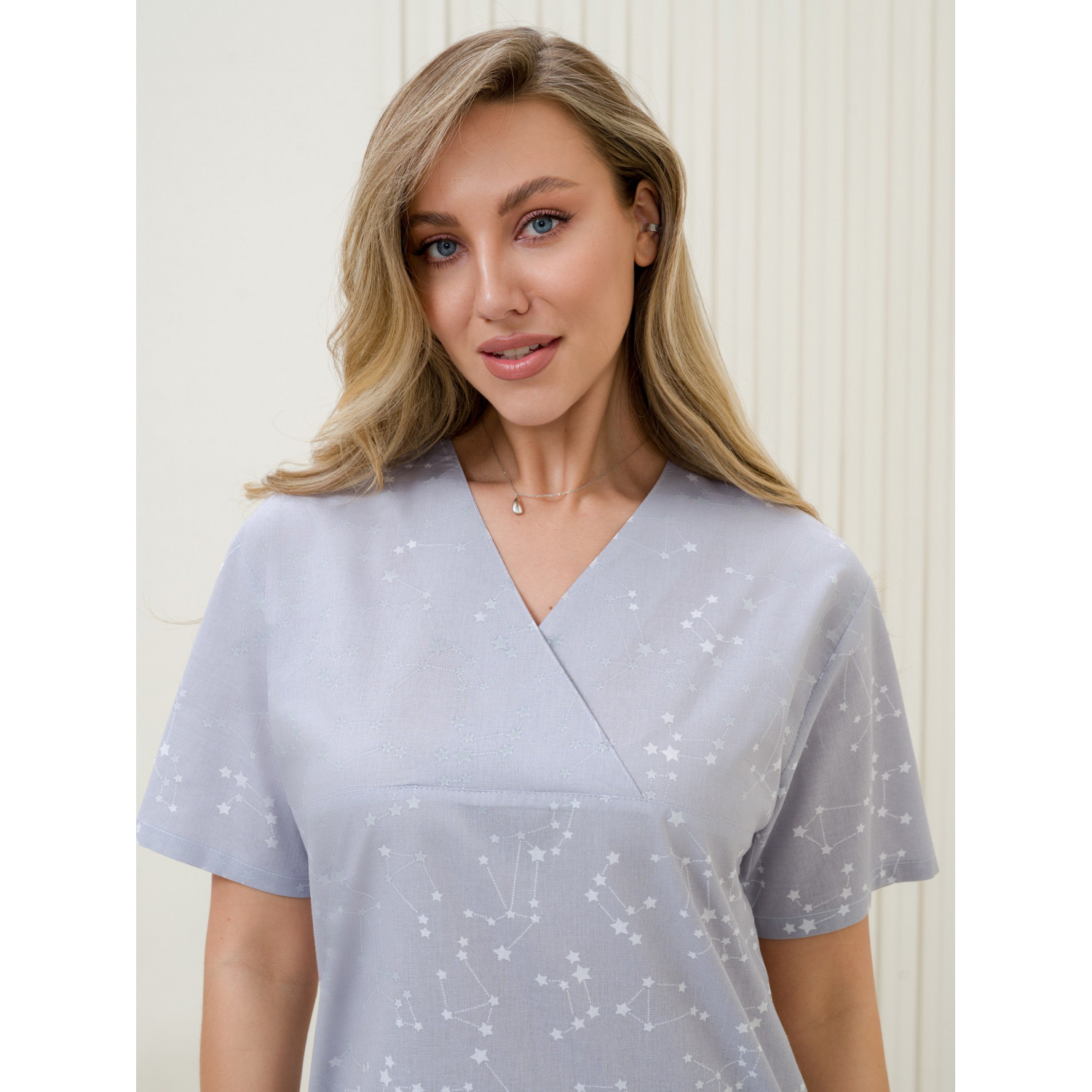 Рубашка мед. М-201-13164 ткань Поплин