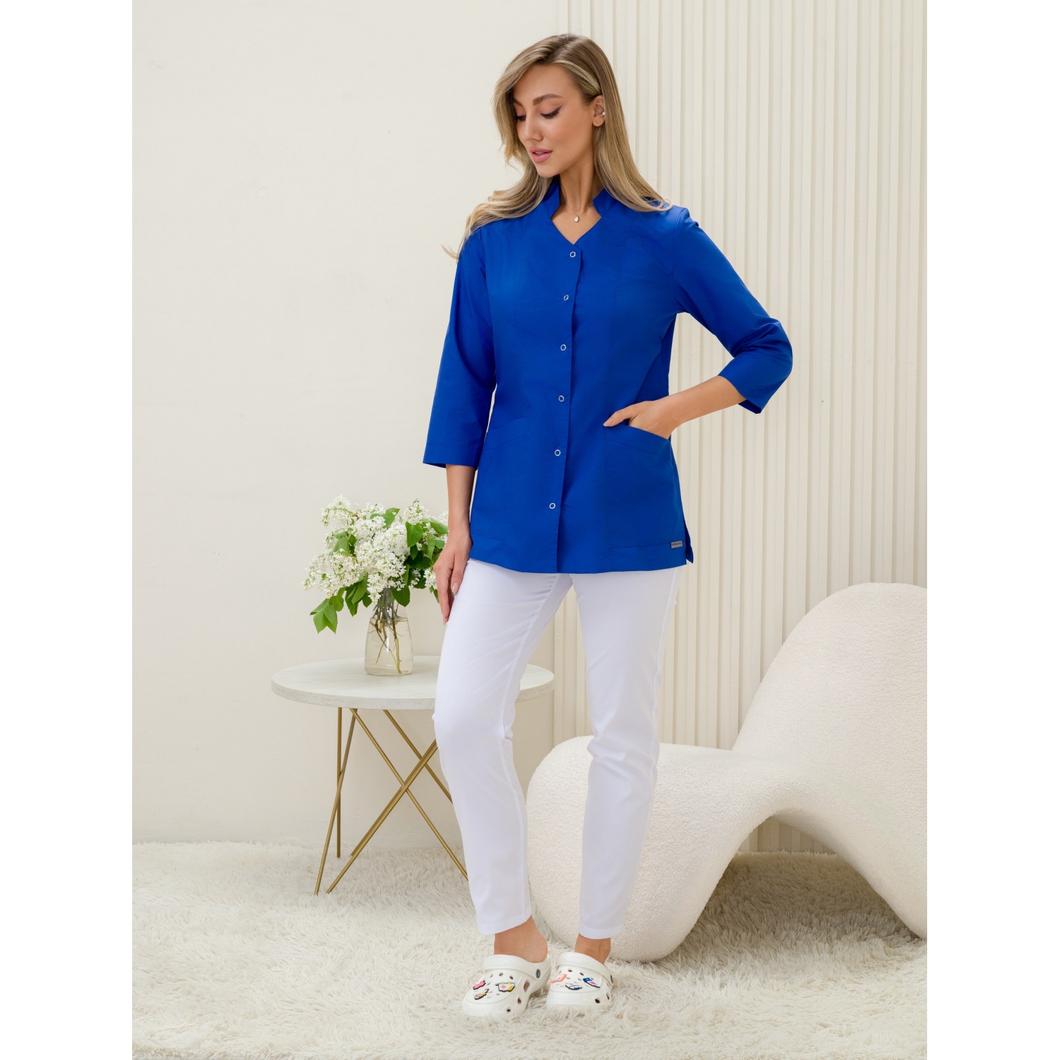 Рубашка мед. жен. М-266-5 ткань Тиси