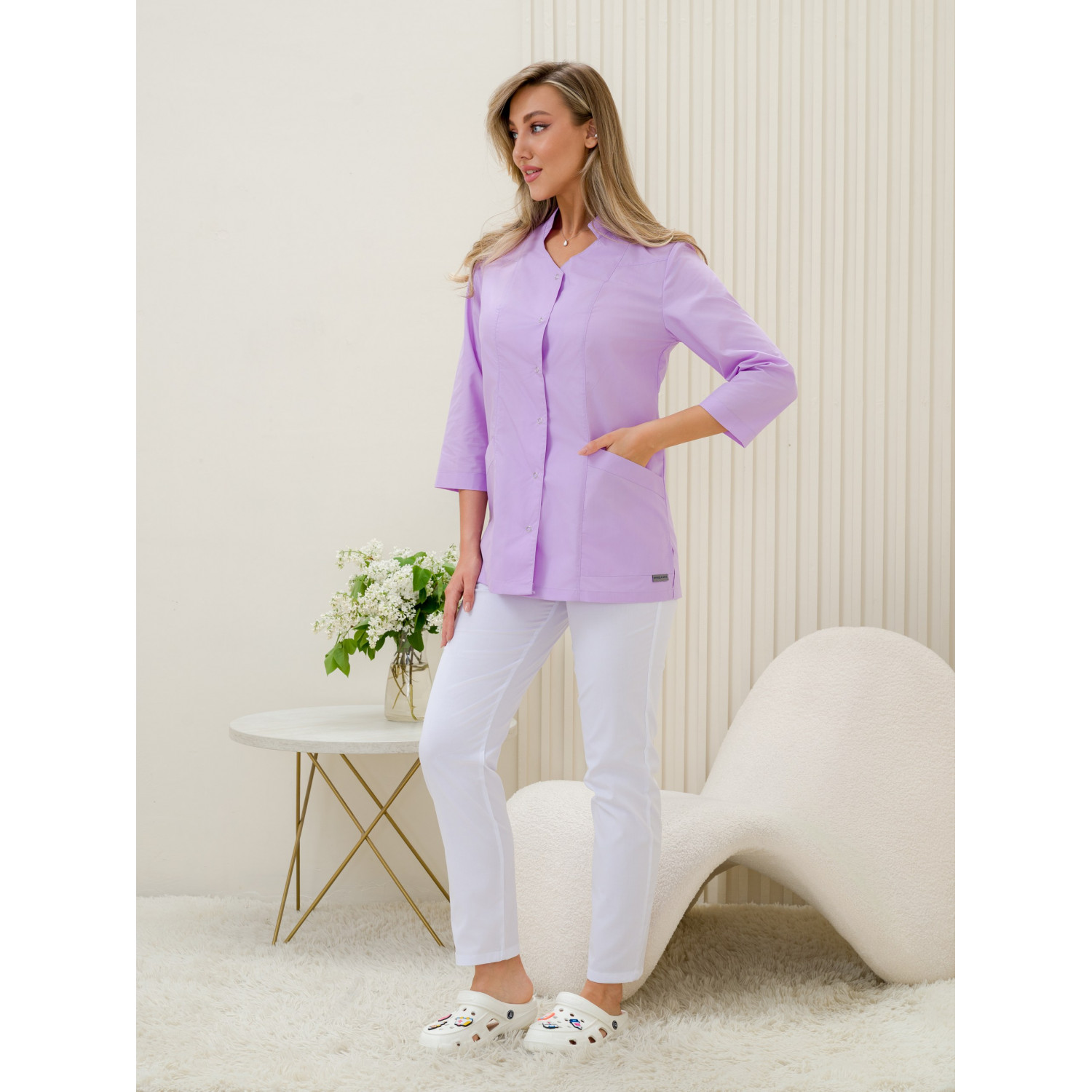 Рубашка мед. жен. М-266-77 ткань Тиси