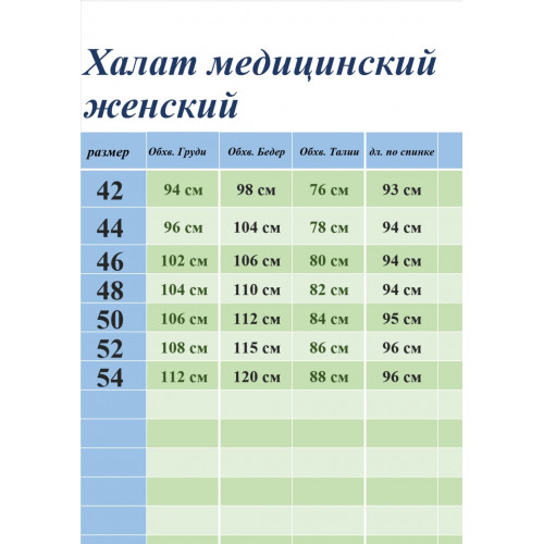 Халат медицинский жен. М-075-0 ткань Тиси