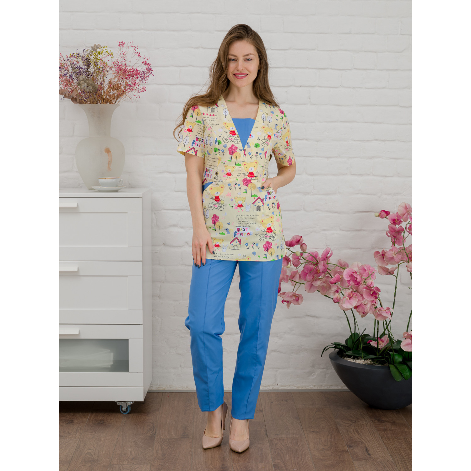 Костюм медицинский жен. М-111П ткань Тиси