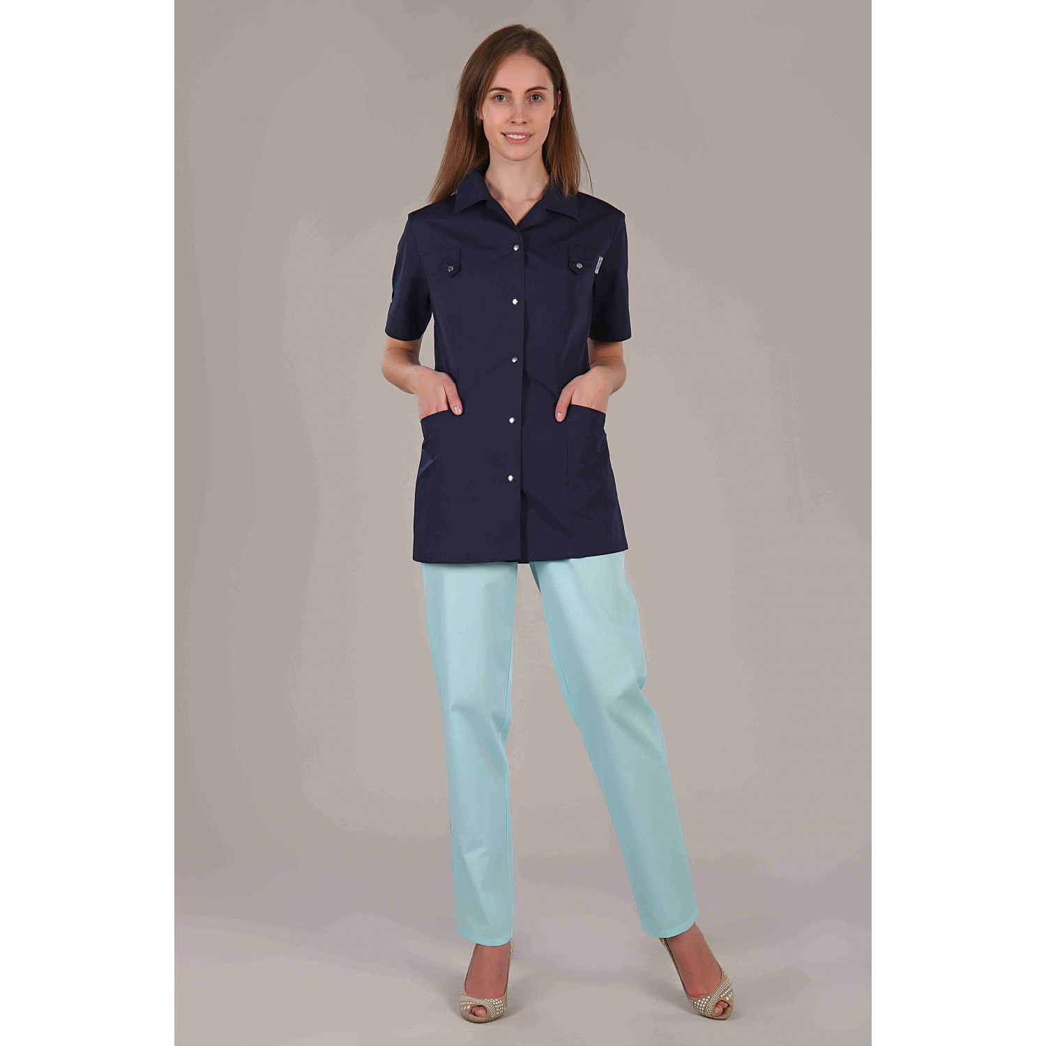 Рубашка мед. жен. М-230 ткань Тиси