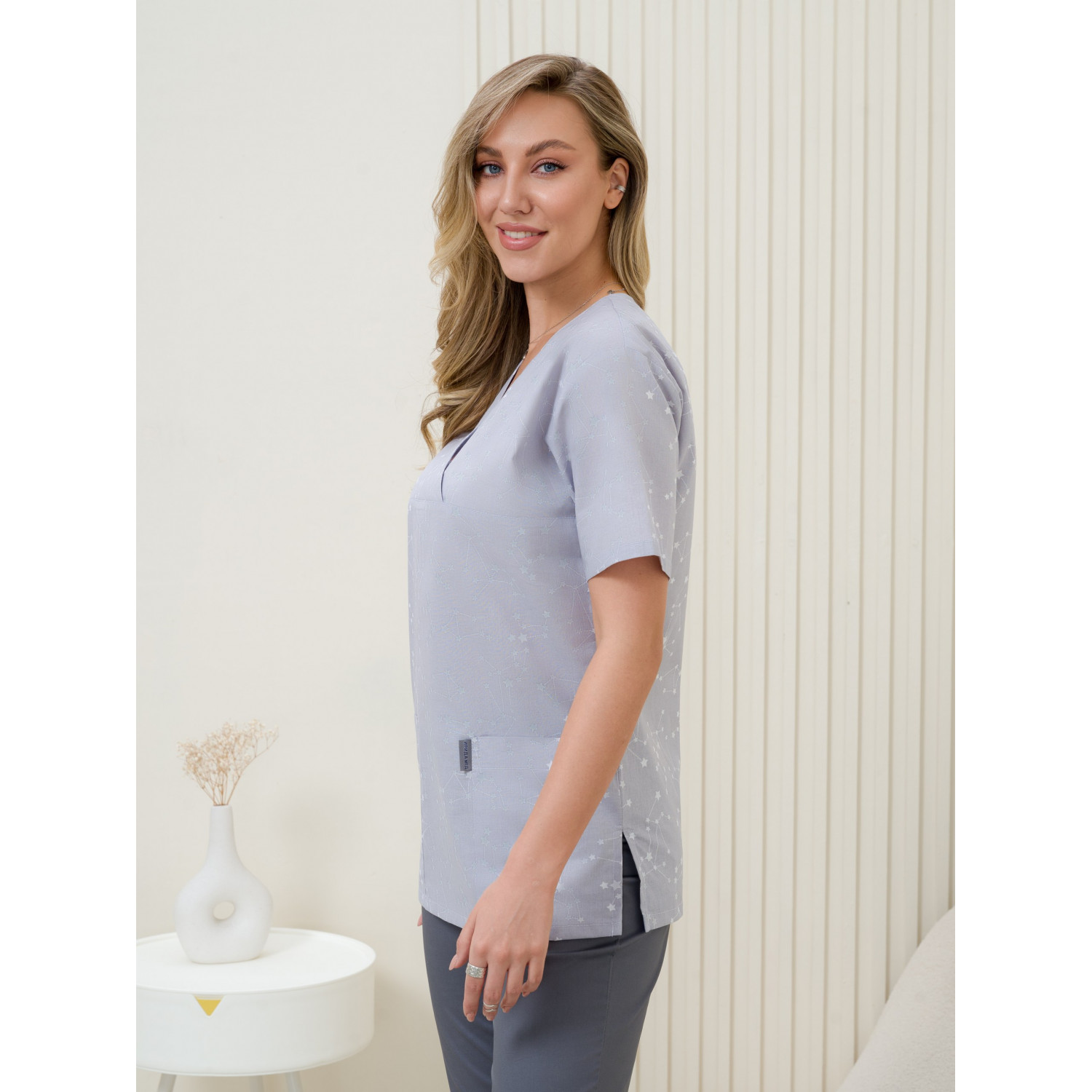 Рубашка мед. М-201-13164 ткань Поплин