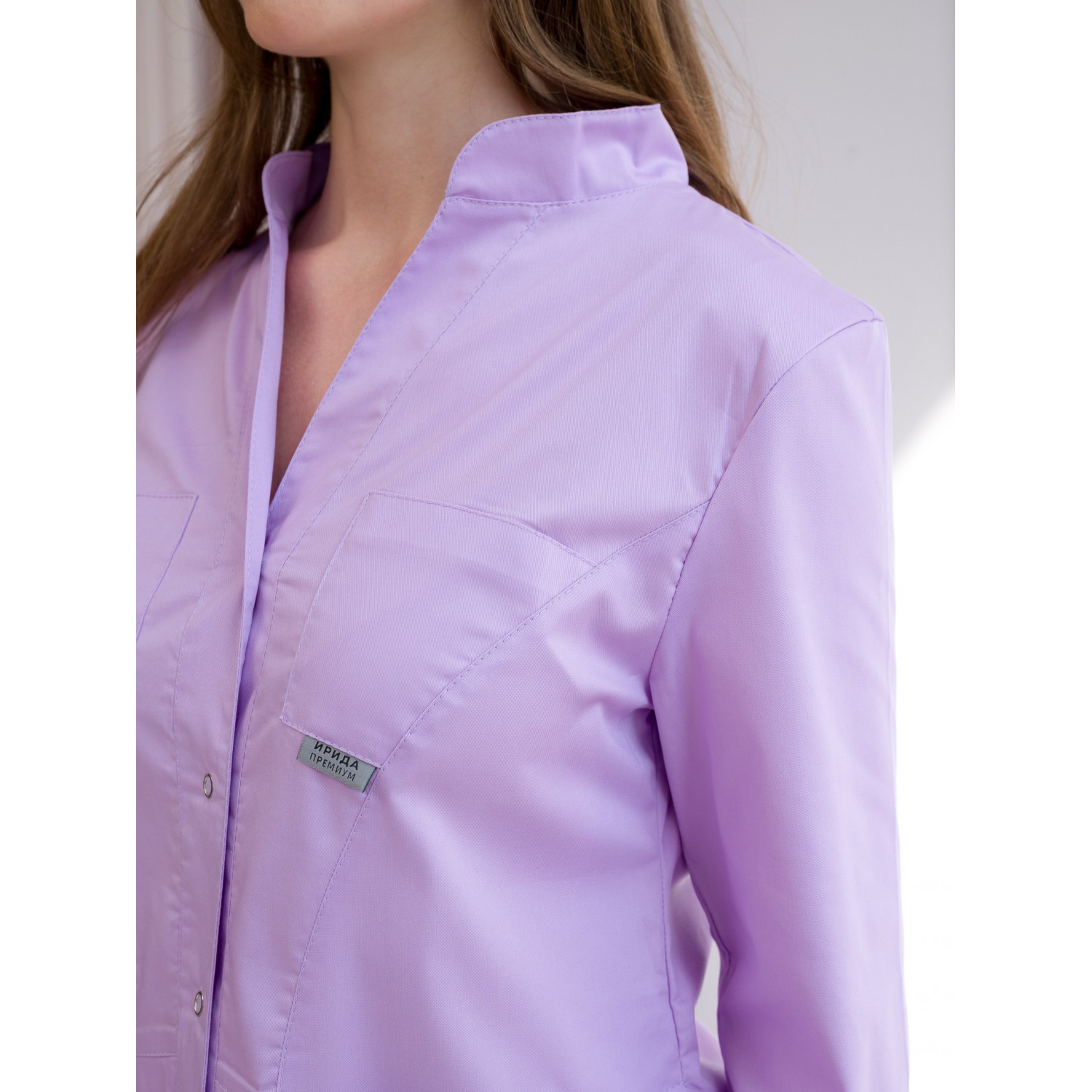 Рубашка мед. жен. М-235-77 ткань Элит-145/Стрейч