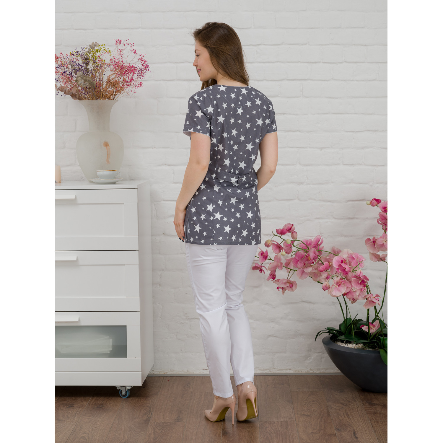 Рубашка мед. М-285(20) ткань Поплин