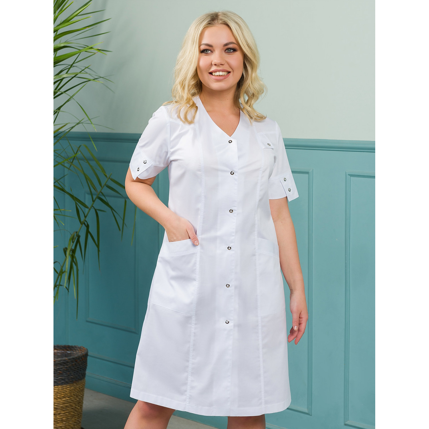 Халат медицинский жен. М-071(19) Элит-145/Стрейч