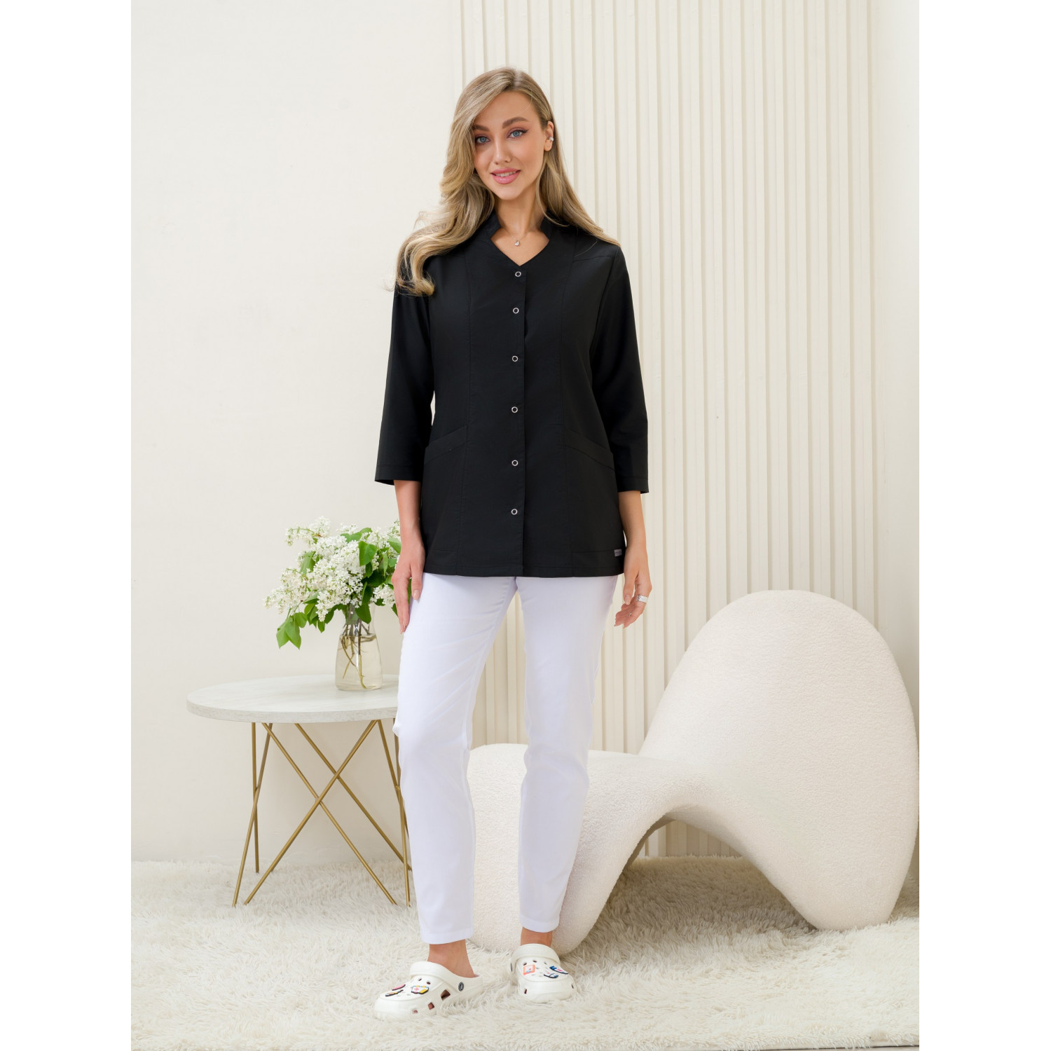 Рубашка мед. жен. М-266-124 ткань Тиси