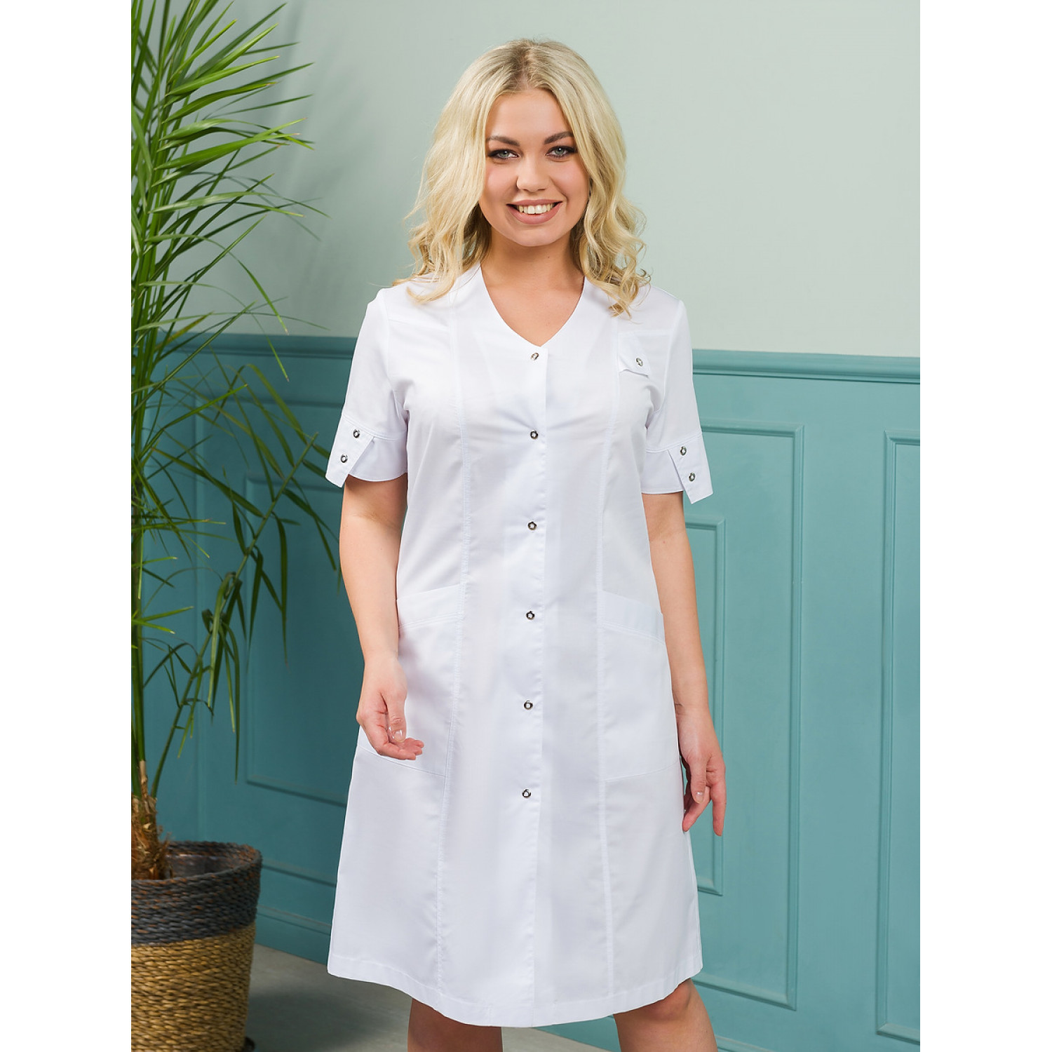 Халат медицинский жен. М-071(19) Элит-145/Стрейч