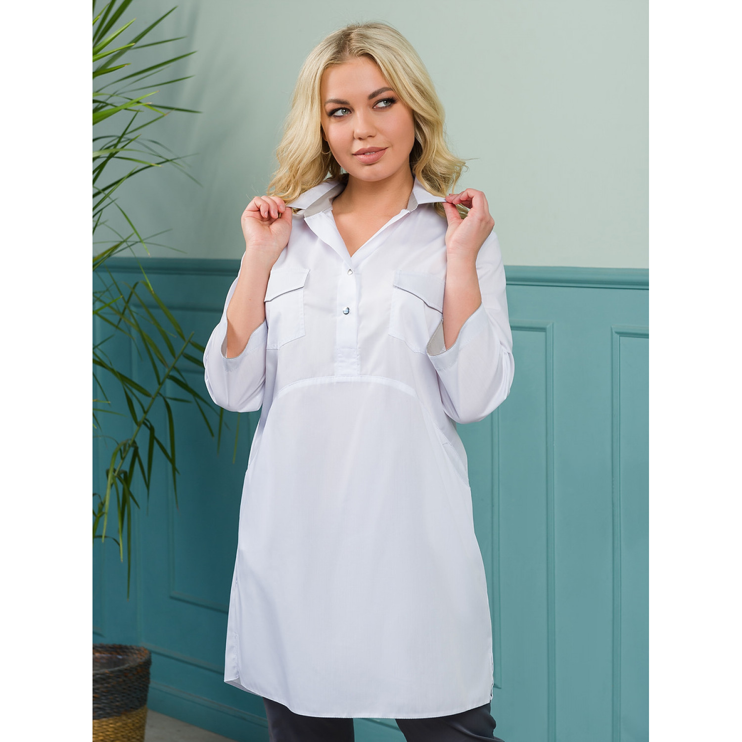 Рубашка медицинская жен. М-245 ткань Тиси