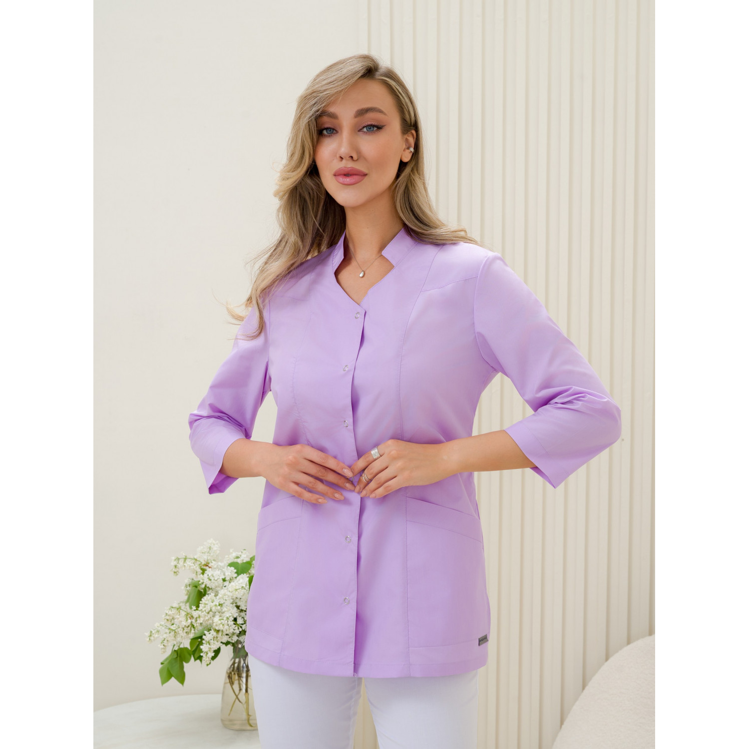 Рубашка мед. жен. М-266-77 ткань Тиси