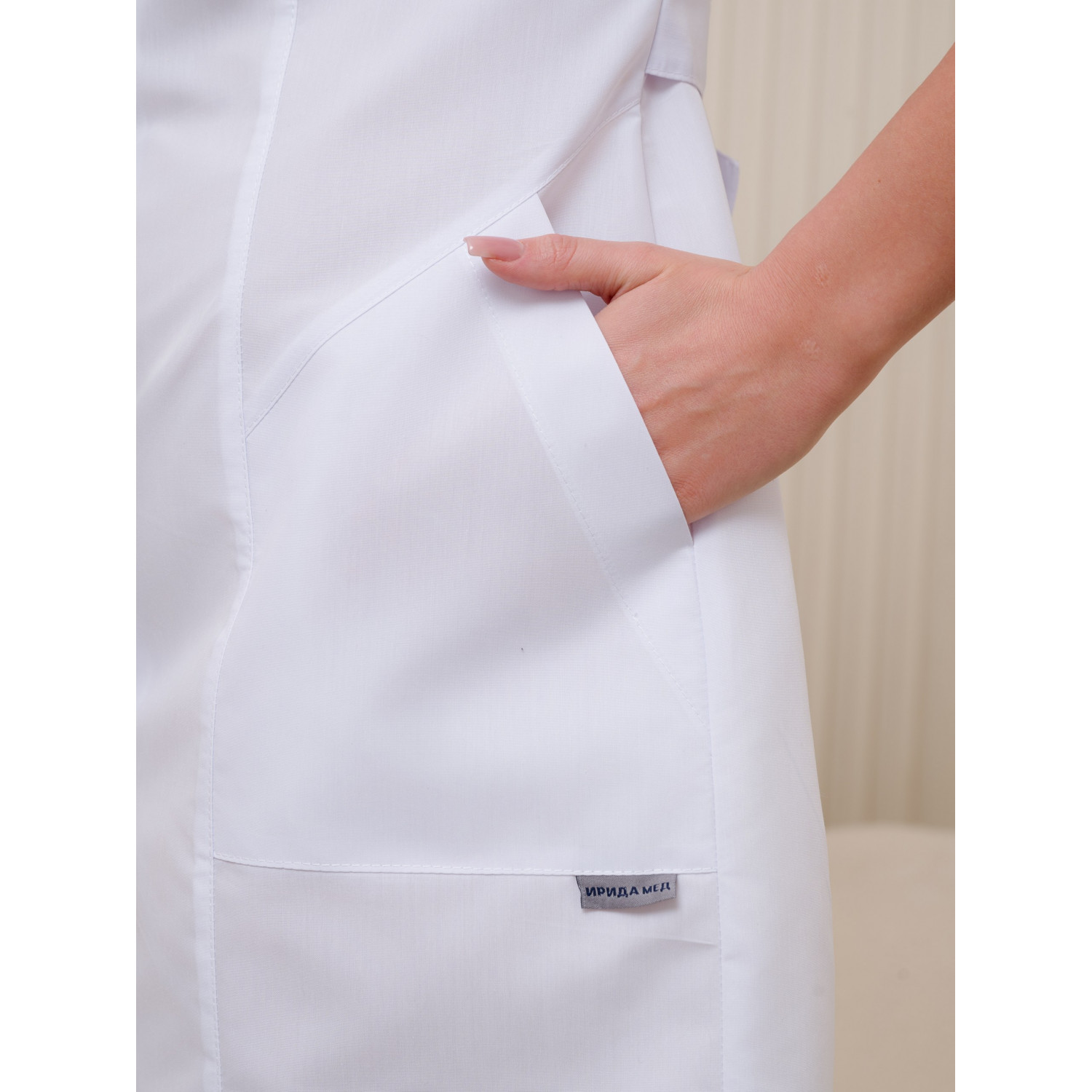 Халат медицинский жен. М-06-0 ткань Вискоза/Стрейч