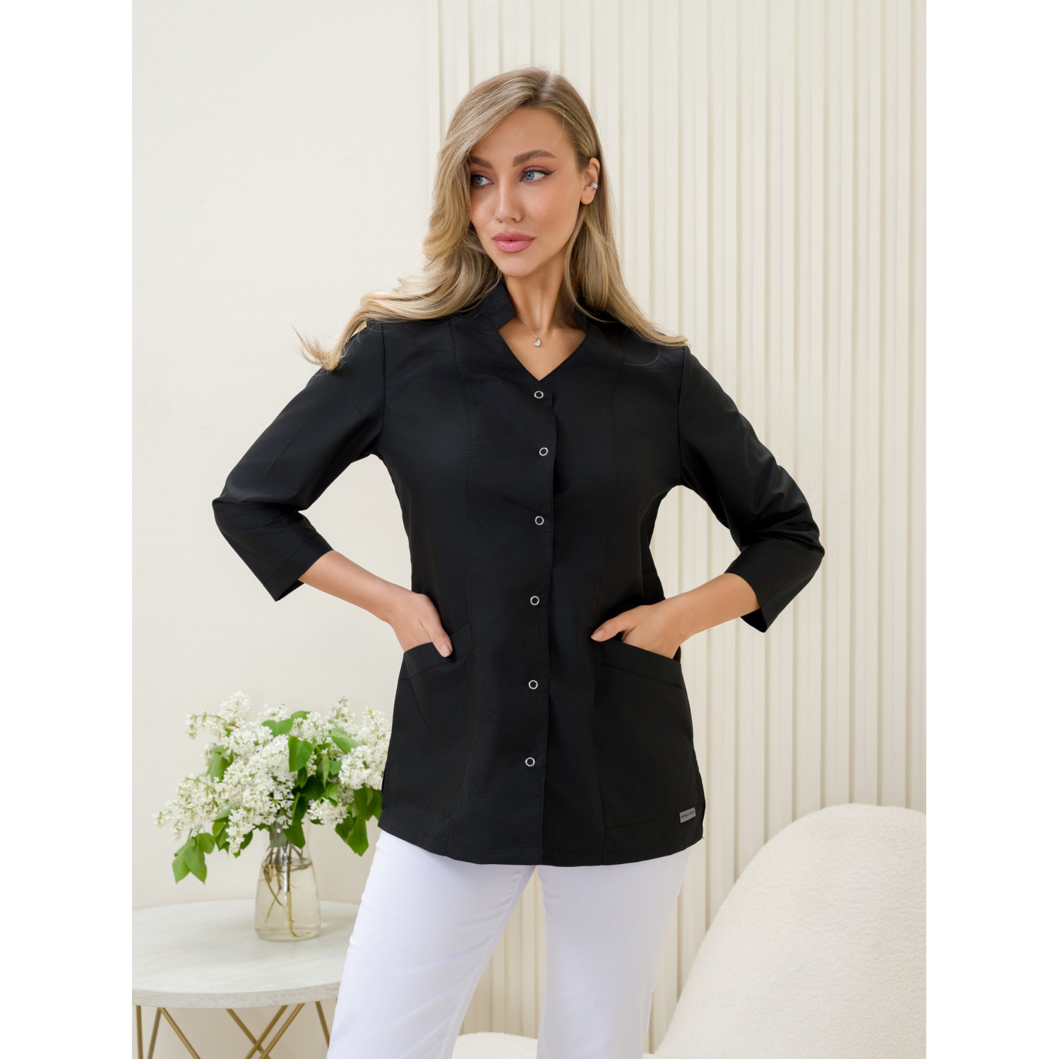 Рубашка мед. жен. М-266-124 ткань Тиси