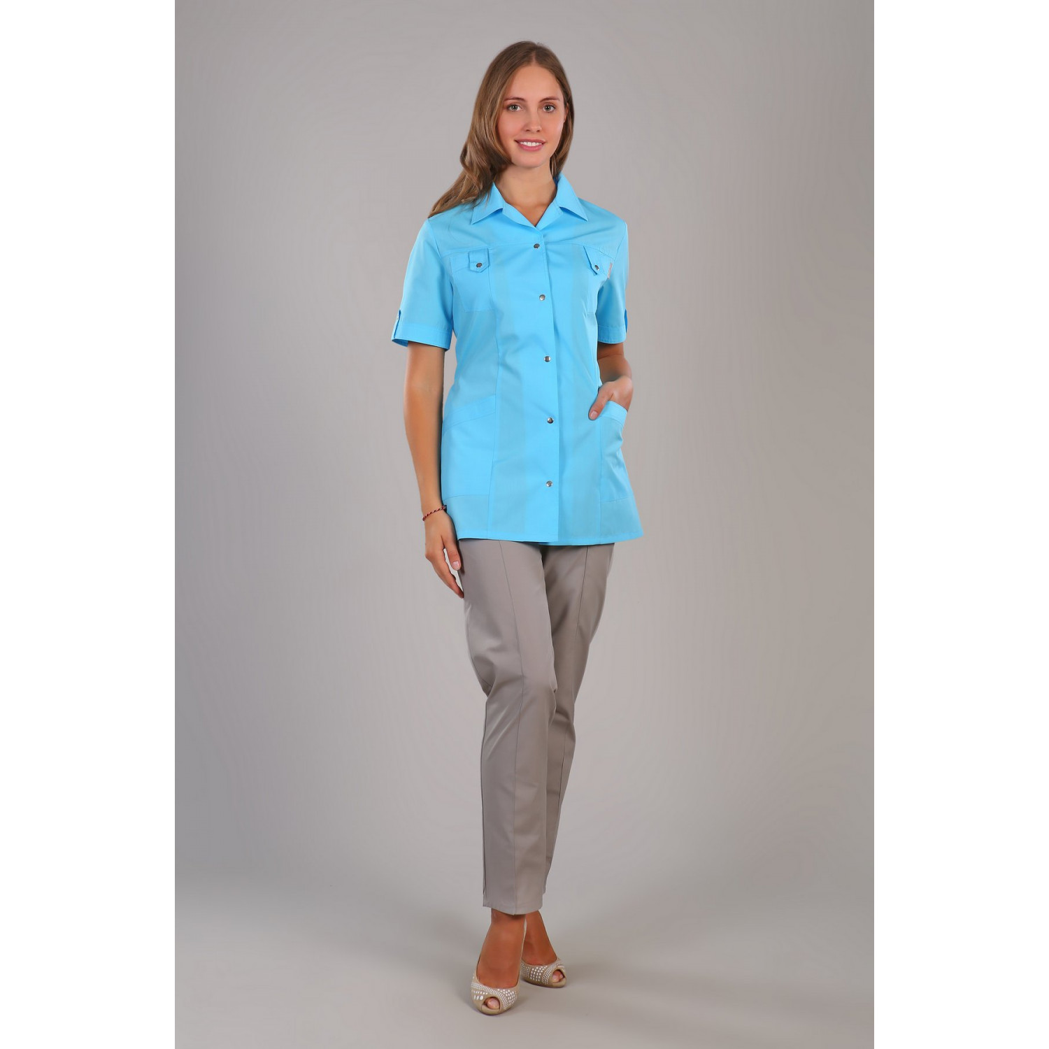 Рубашка мед. жен. М-230 ткань Тиси