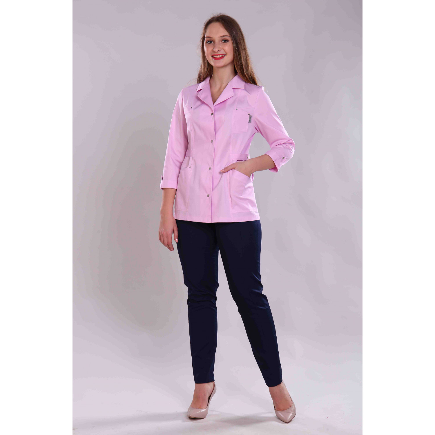 Рубашка мед. жен. М-215А ткань Элит-145