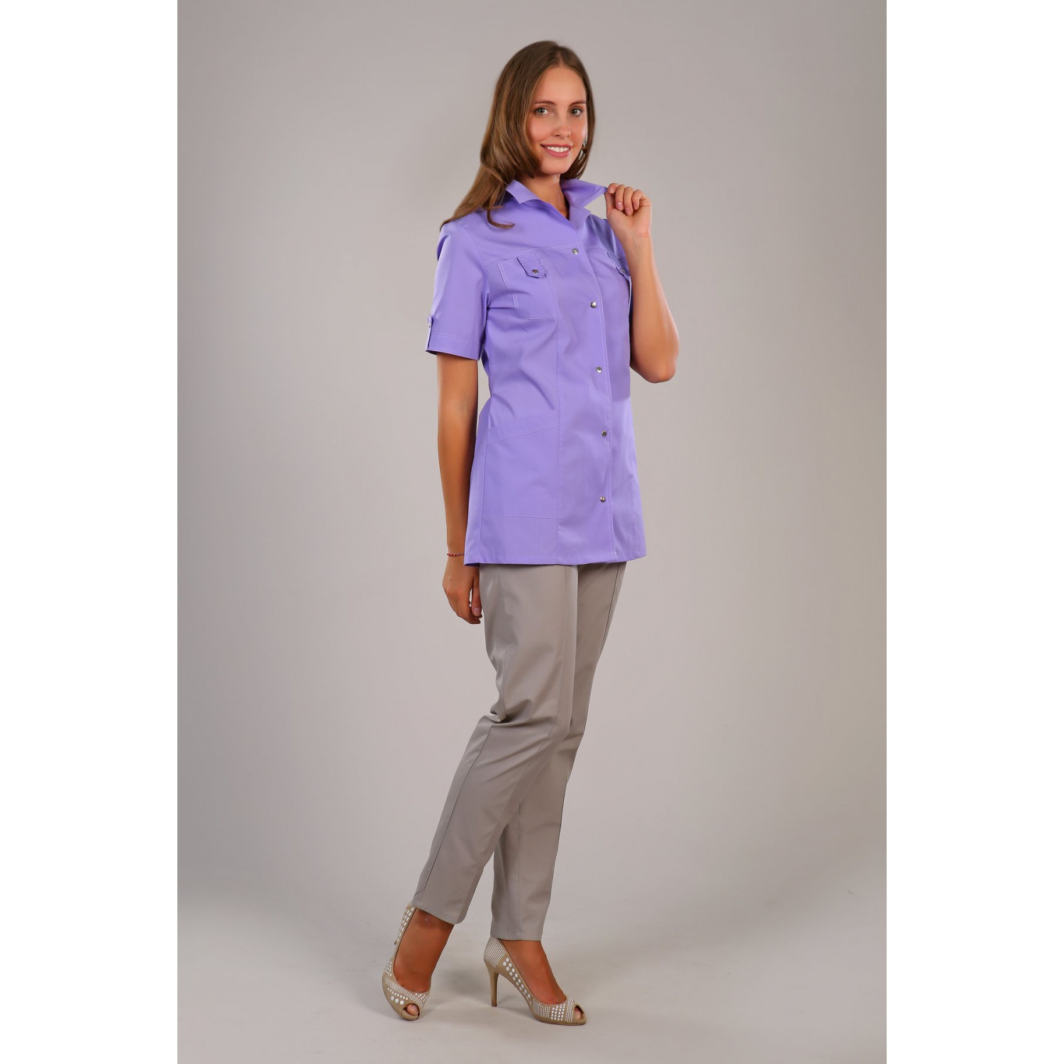 Рубашка мед. жен. М-230 ткань Тиси