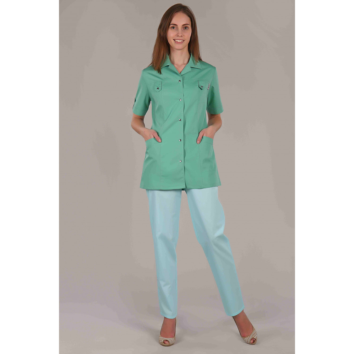 Рубашка мед. жен. М-230 ткань Тиси