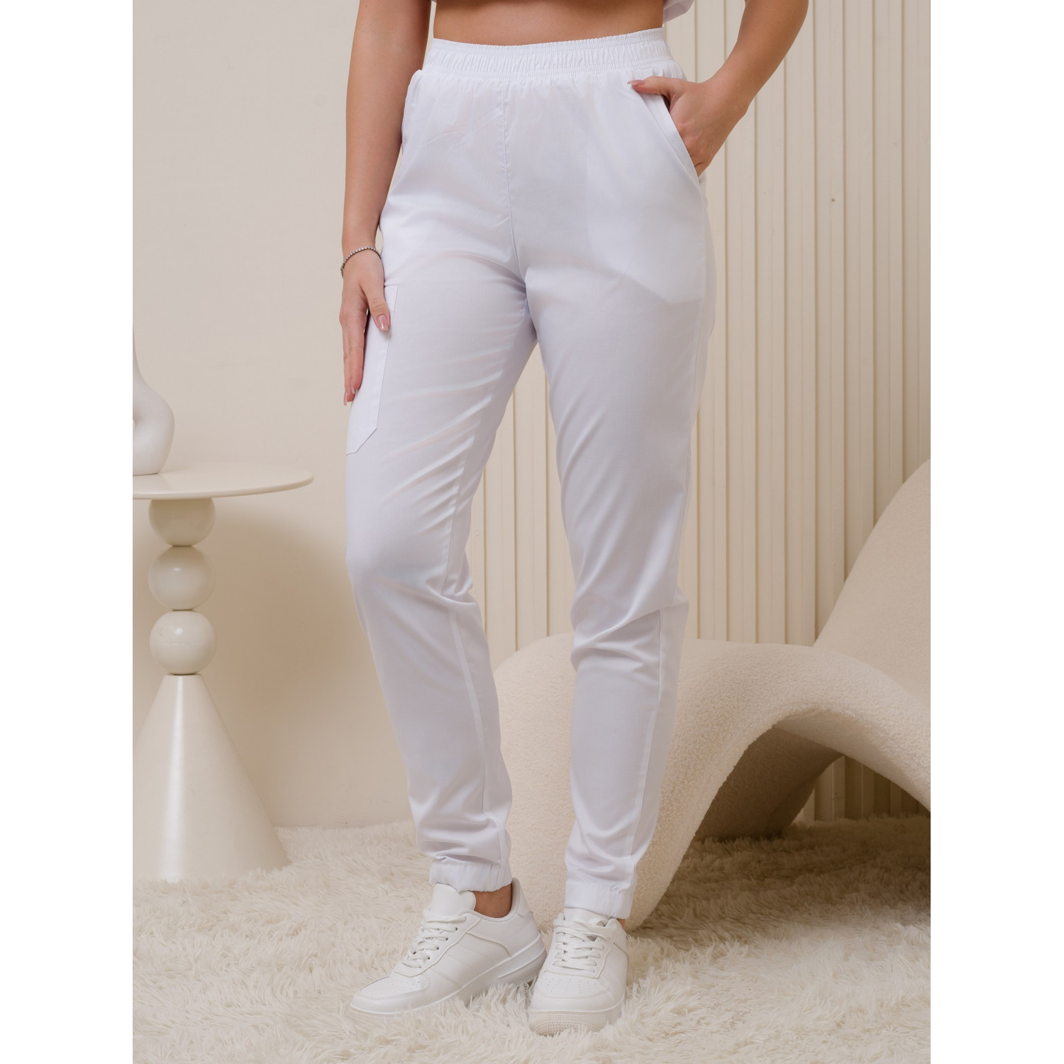 Брюки медицинские жен. М-319-0 ткань Элит-145/Стрейч