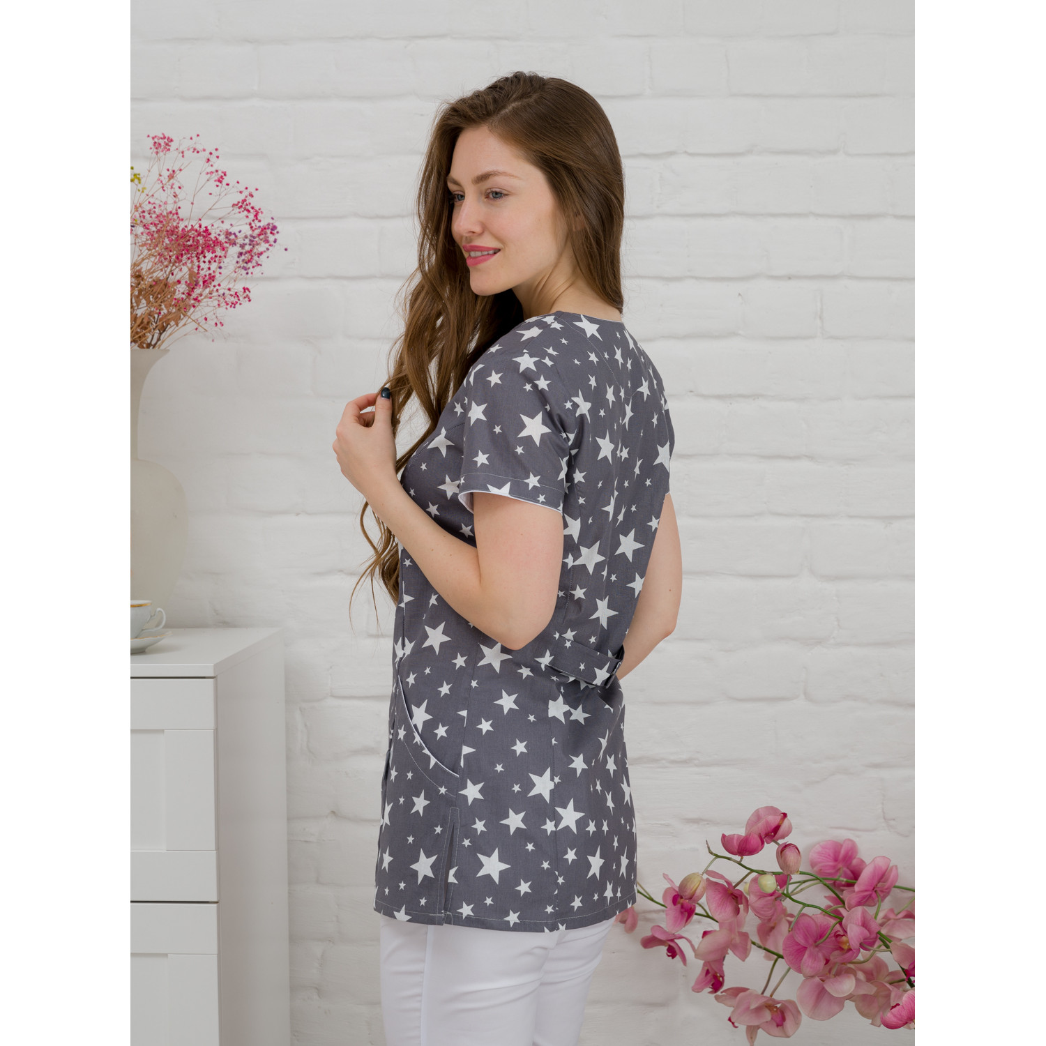 Рубашка мед. М-285(20) ткань Поплин