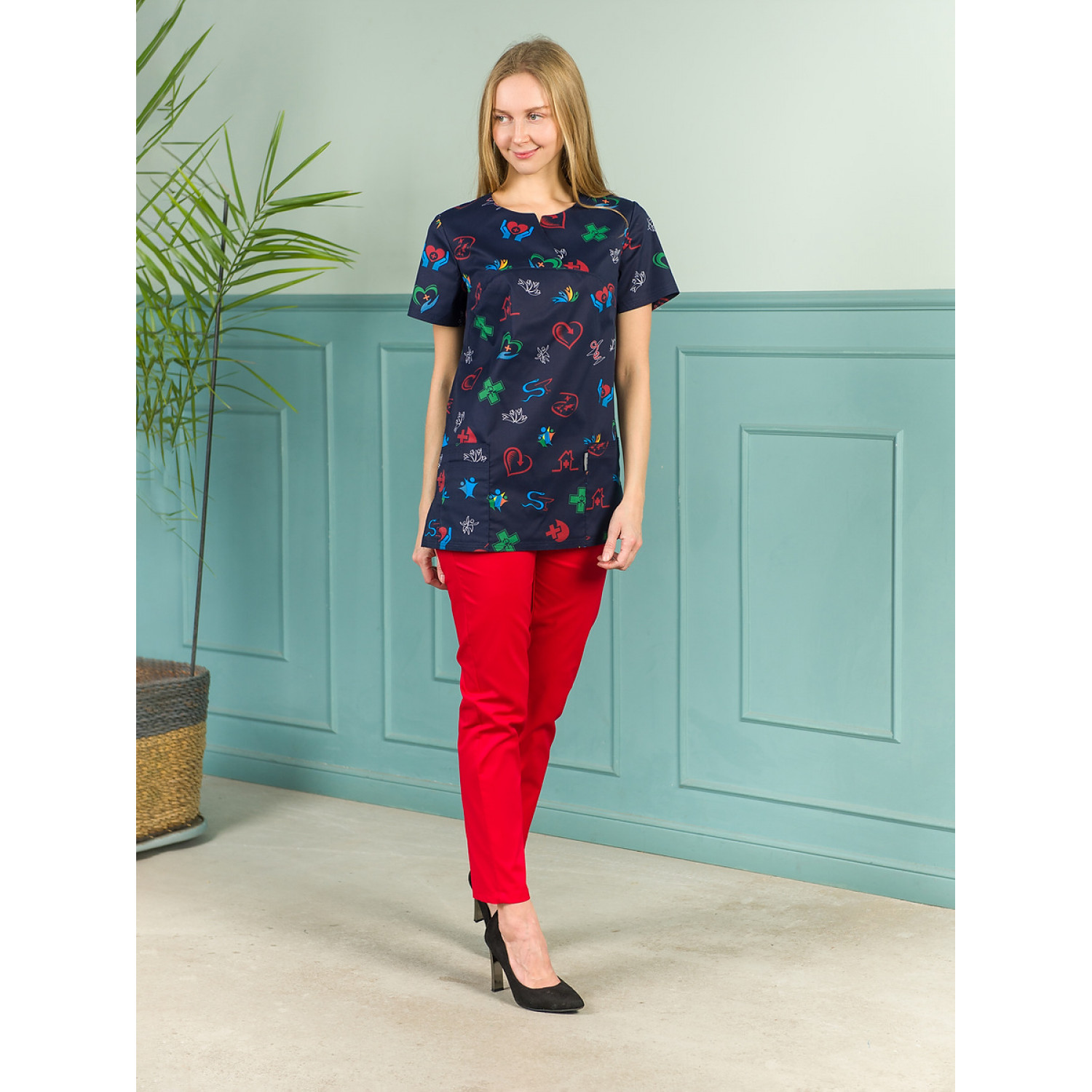 Рубашка М-281(N3-Y2) ткань Элит-145/Стрейч-Принт