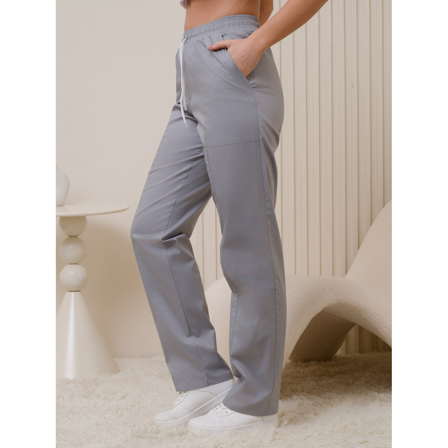 Брюки медицинские жен. М-318-39 ткань Элит-145/Стрейч
