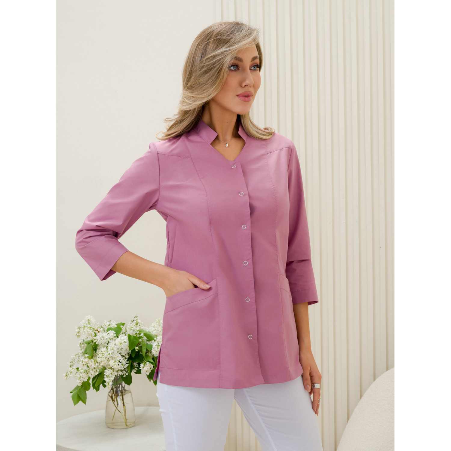 Рубашка мед. жен. М-266-75 ткань Тиси