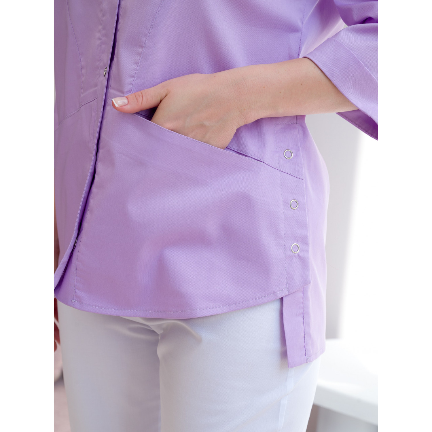 Рубашка мед. жен. М-235-77 ткань Элит-145/Стрейч