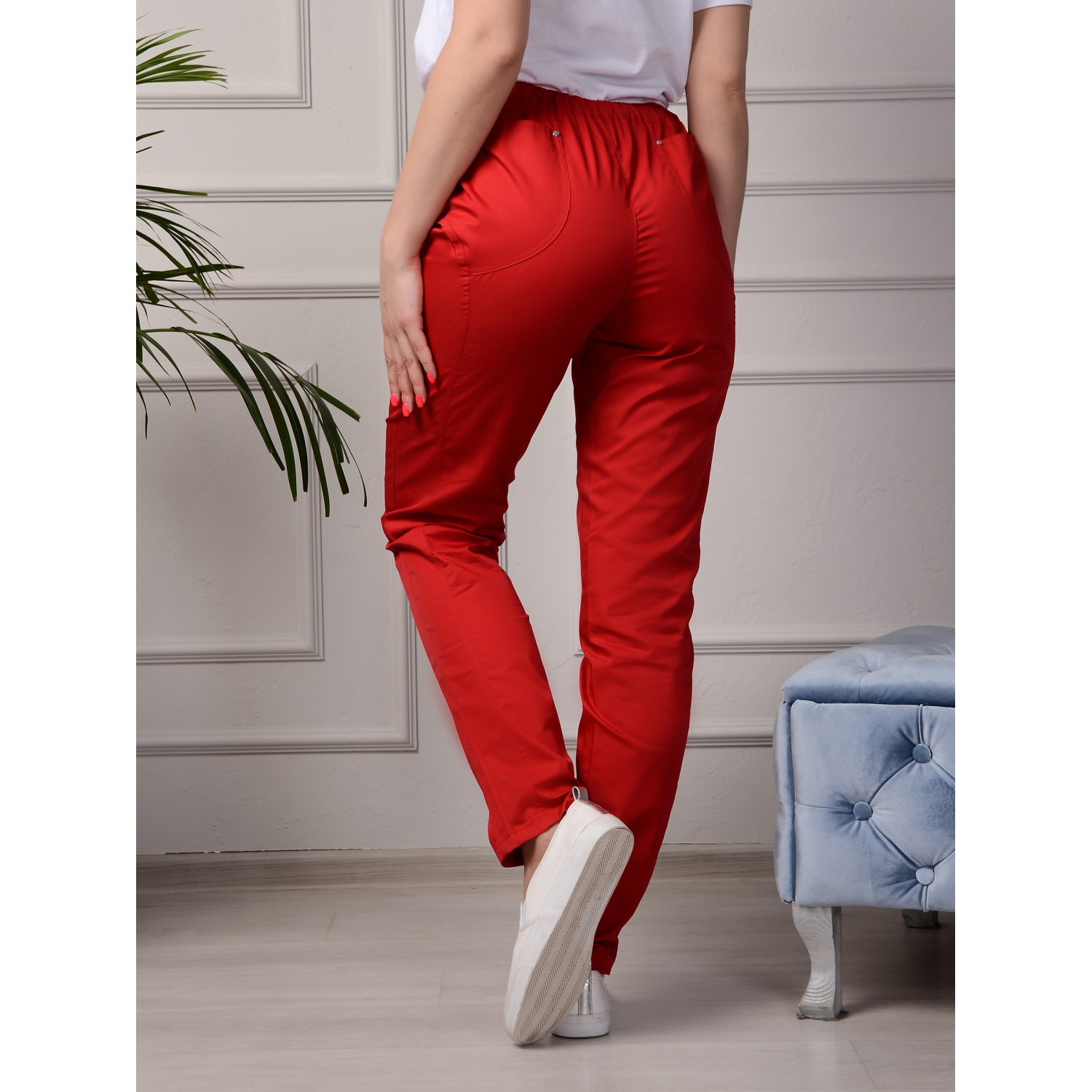 Брюки медицинские жен. Цветные М-302 ткань Элит-145