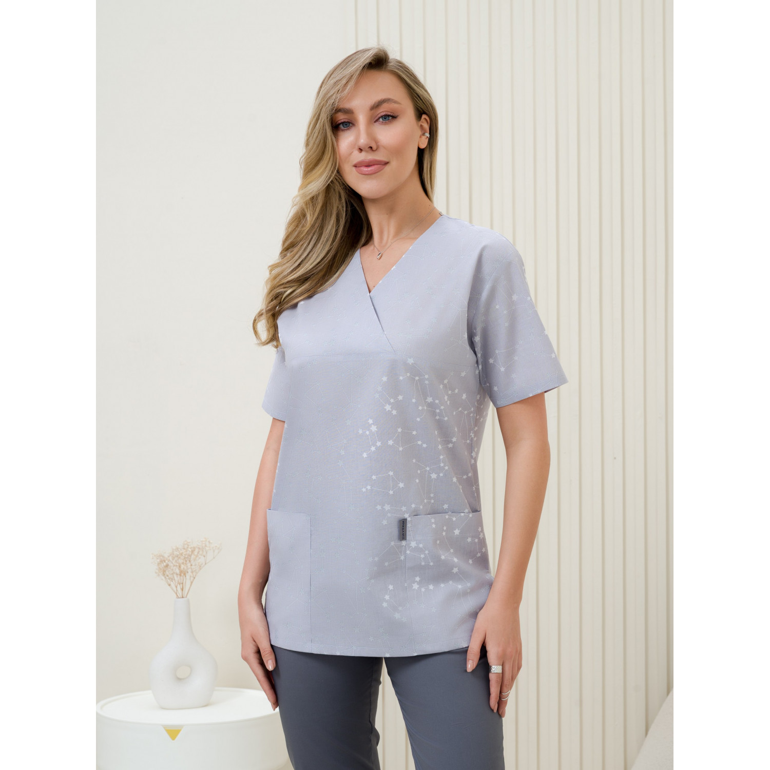 Рубашка мед. М-201-13164 ткань Поплин