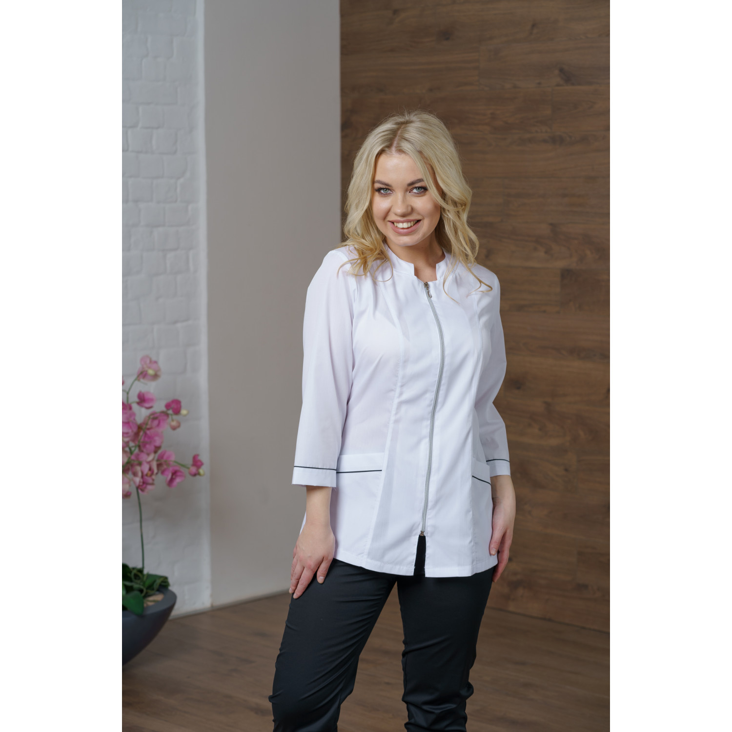 Рубашка мед. жен. М-262(124) ткань Тиси