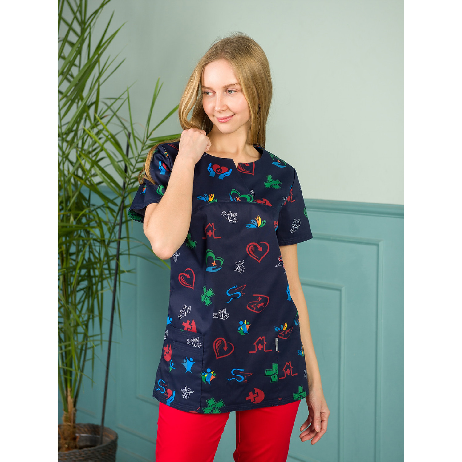 Рубашка М-281(N3-Y2) ткань Элит-145/Стрейч-Принт