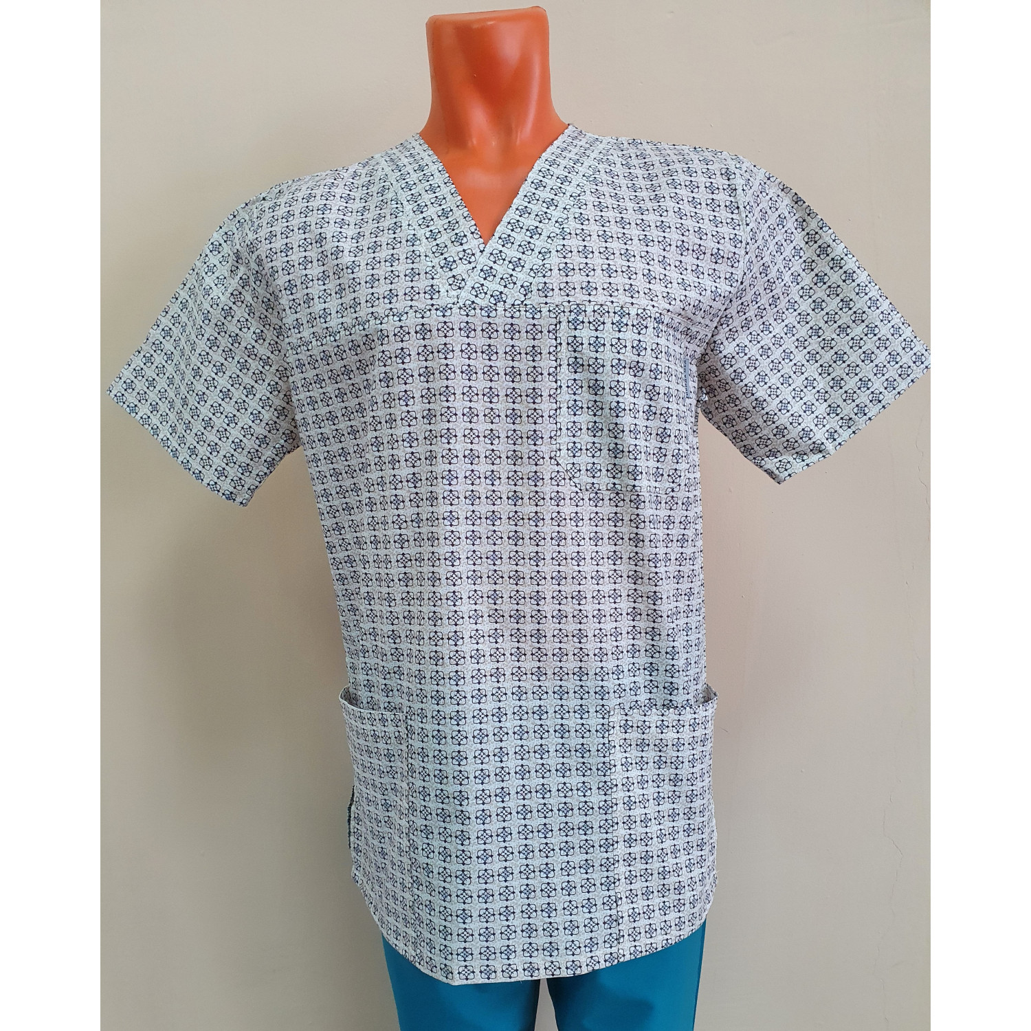 Рубашка медицинская мужская М-286-4579 ткань Поплин