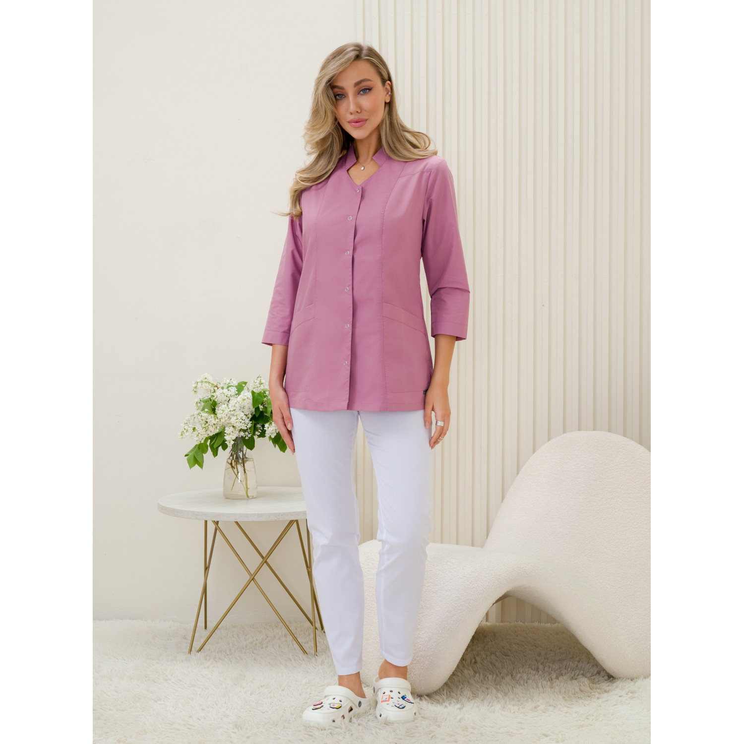 Рубашка мед. жен. М-266-75 ткань Тиси