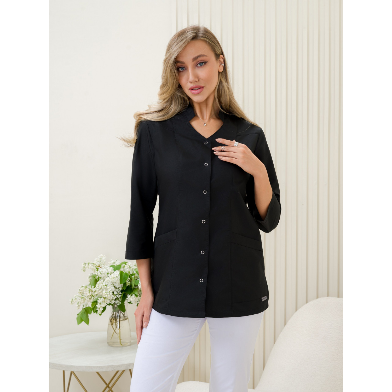 Рубашка мед. жен. М-266-124 ткань Тиси