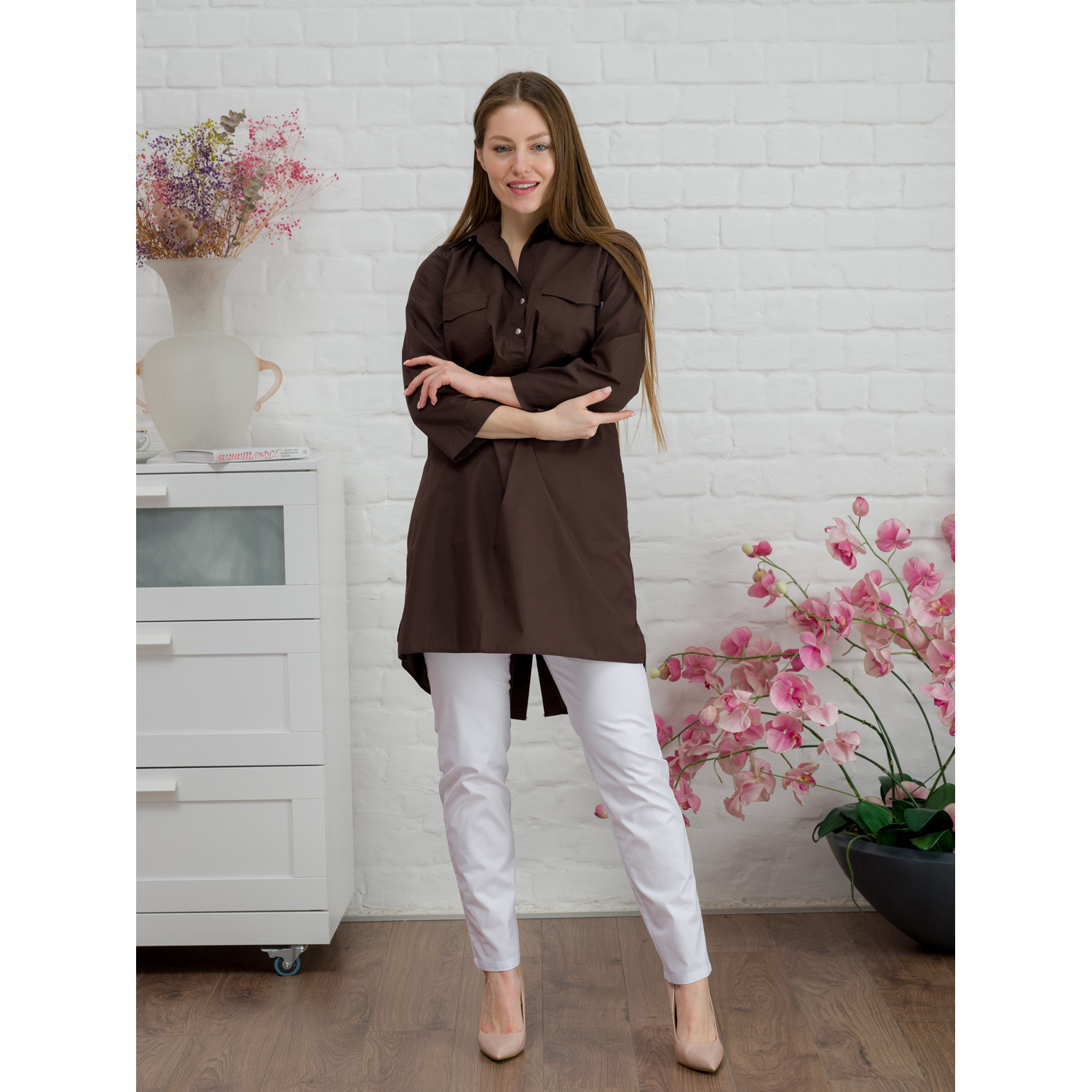 Рубашка медицинская жен. М-245 ткань Тиси