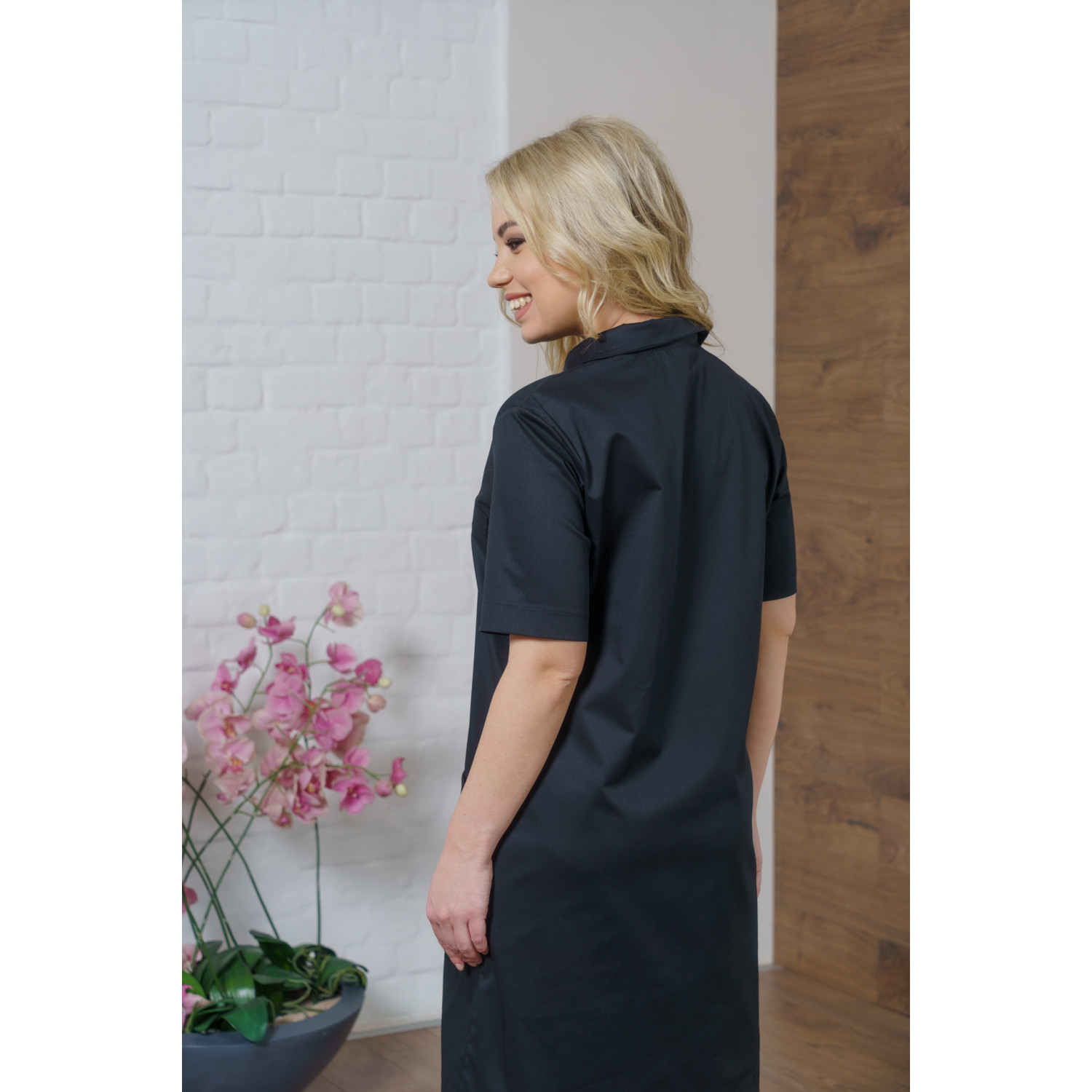 Халат-платье медицинское жен. М-502-124 ткань Элит-145/Стрейч Халат-платье медицинское жен. М-502-124 ткань Элит-145/Стрейч