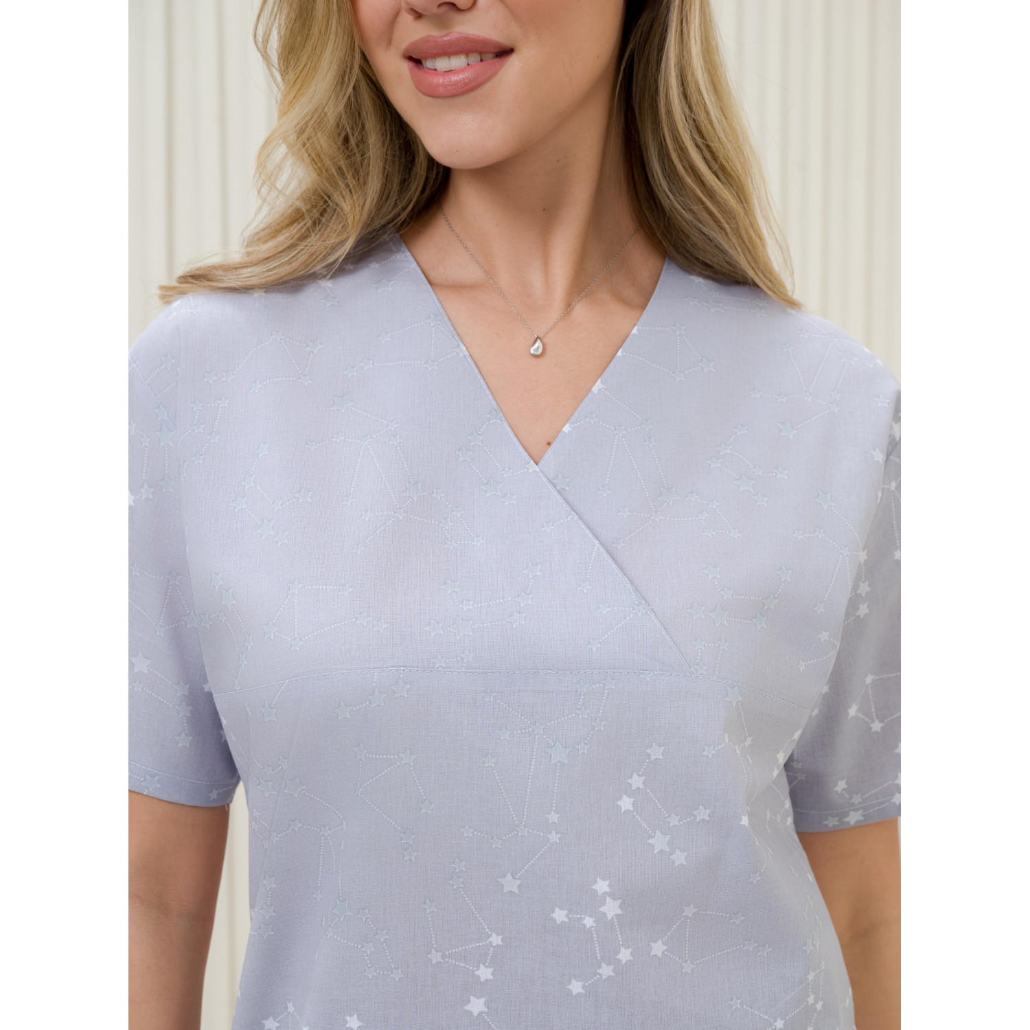 Рубашка мед. М-201-13164 ткань Поплин