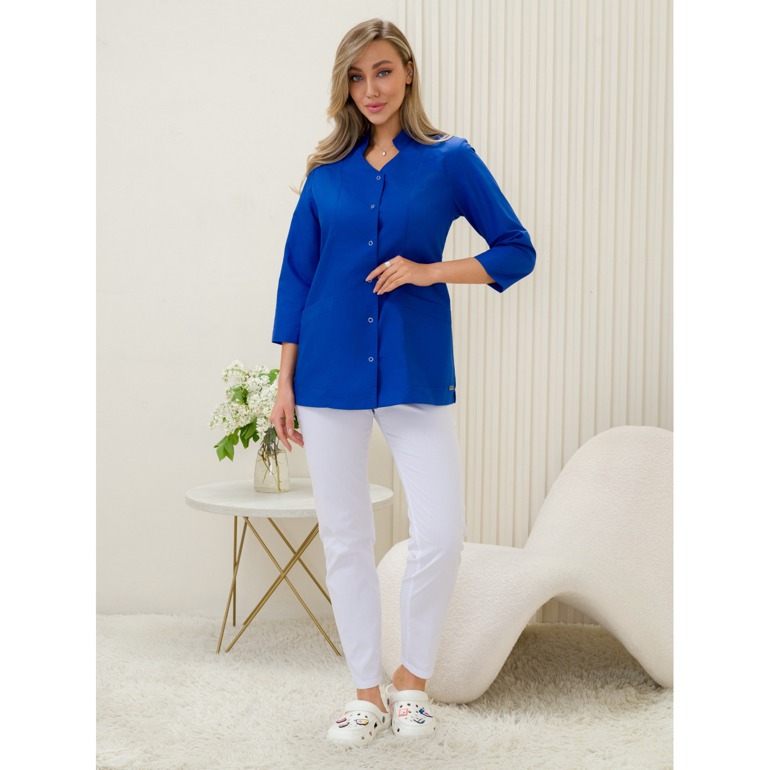 Рубашка мед. жен. М-266-5 ткань Тиси