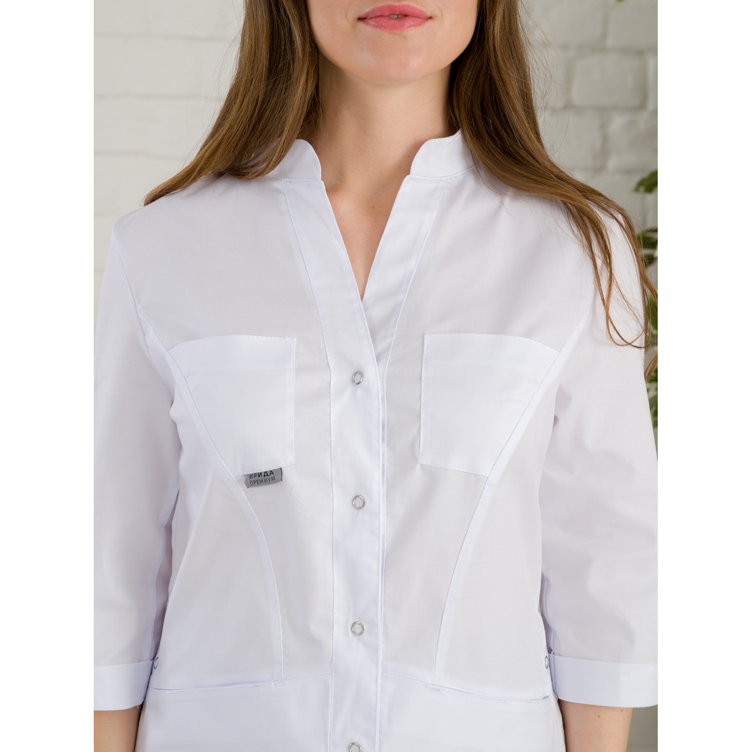 Рубашка мед. жен. М-235-0 ткань Элит-145/Стрейч