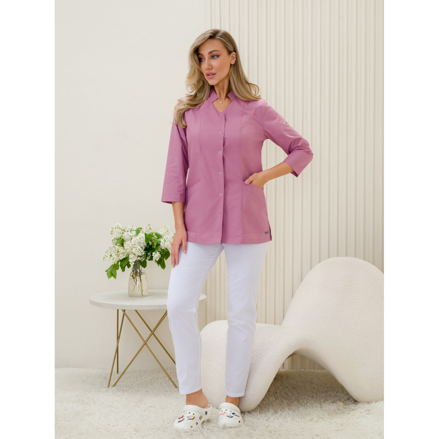 Рубашка мед. жен. М-266-75 ткань Тиси