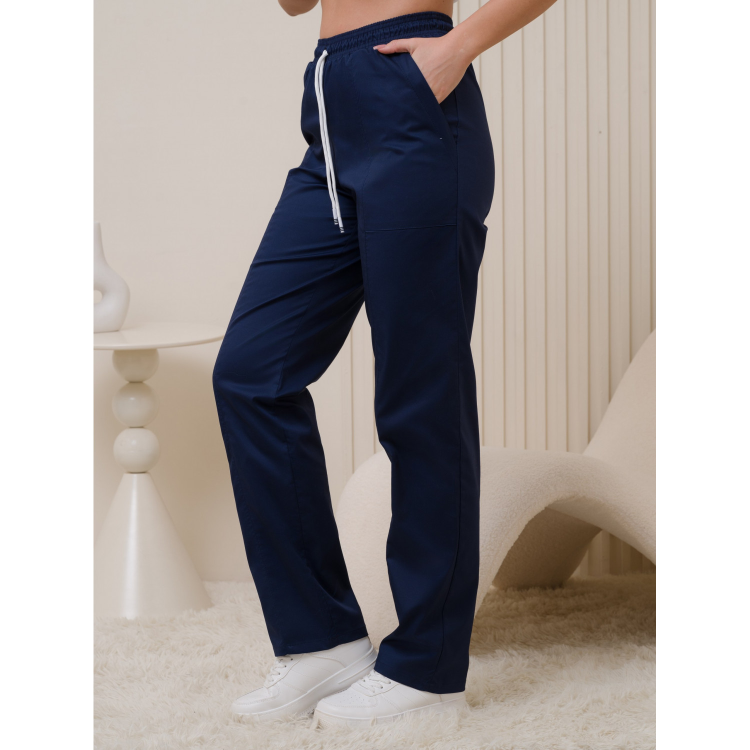 Брюки медицинские жен. М-318-63 ткань Элит-145/Стрейч