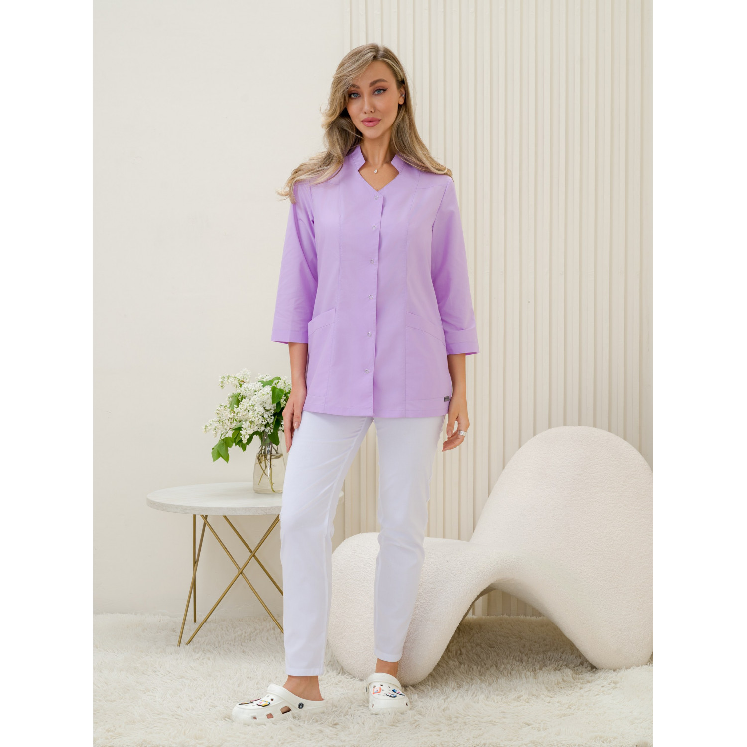 Рубашка мед. жен. М-266-77 ткань Тиси