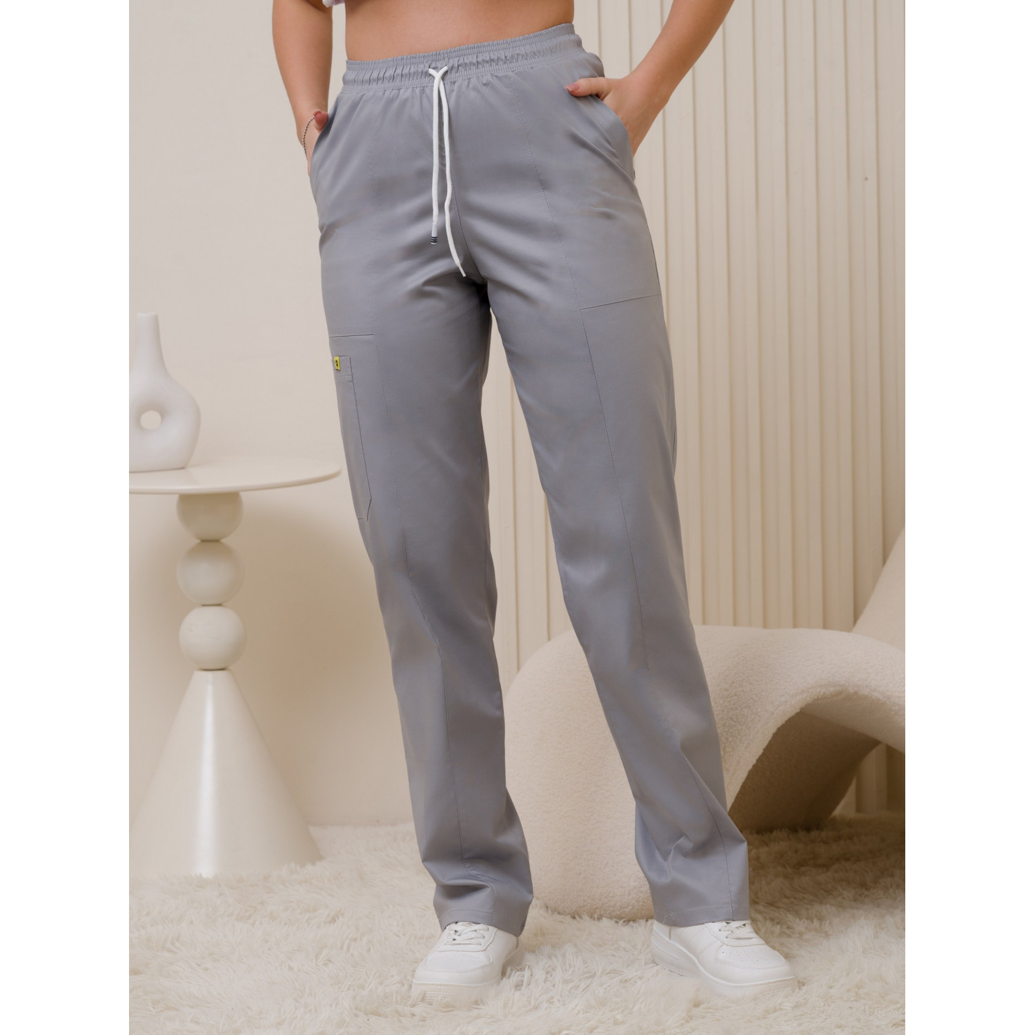 Брюки медицинские жен. М-318-39 ткань Элит-145/Стрейч