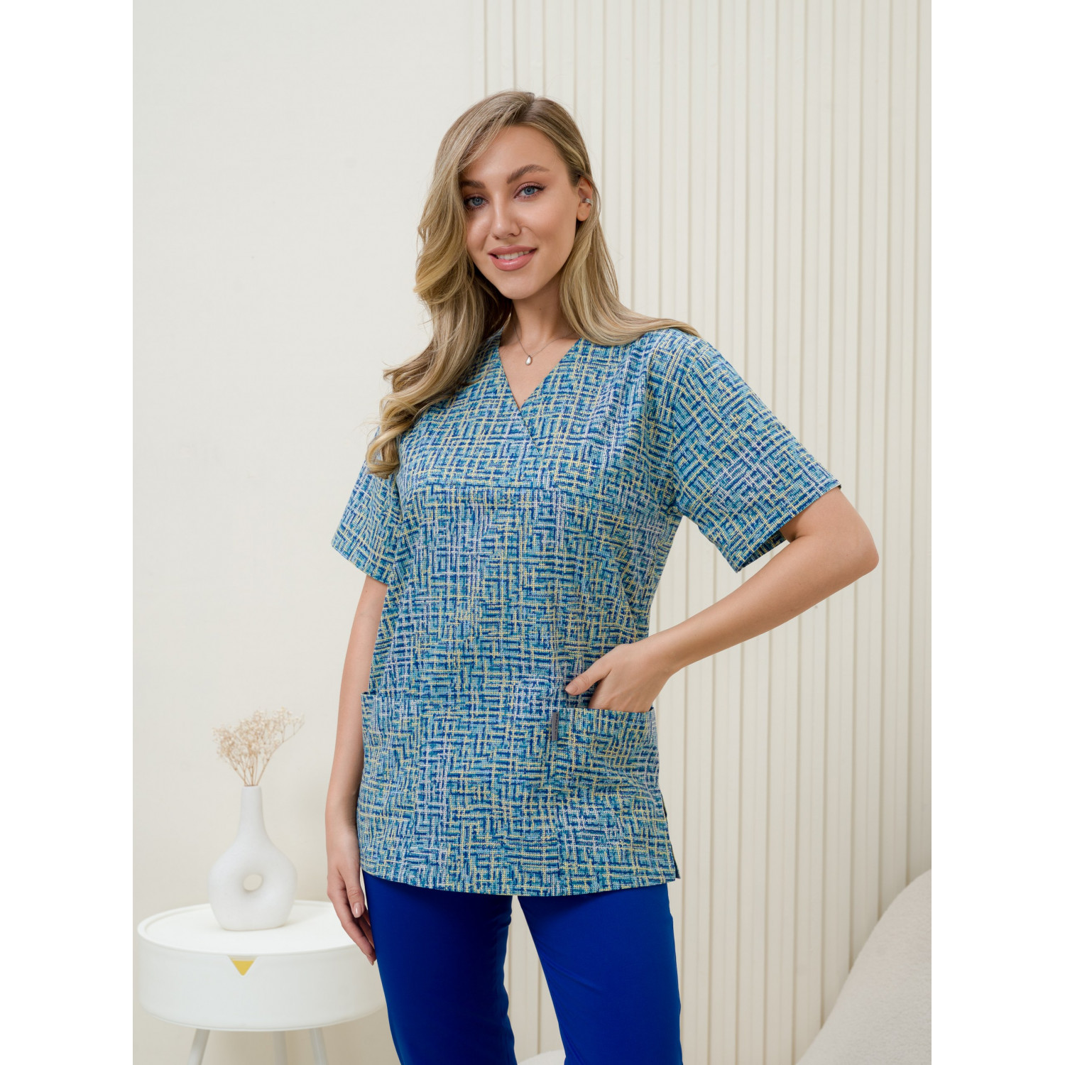 Рубашка мед. М-201-13367 ткань Поплин