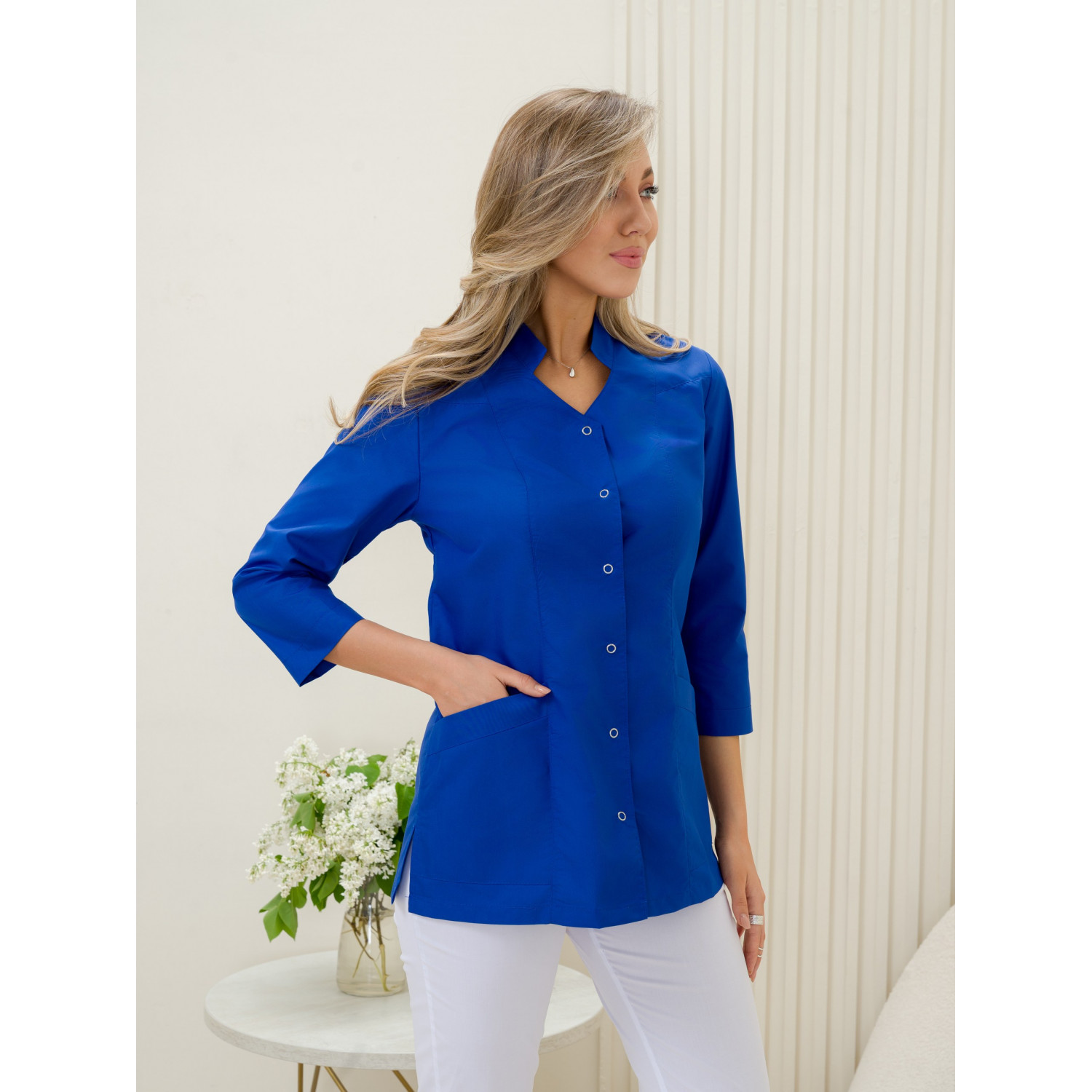 Рубашка мед. жен. М-266-5 ткань Тиси